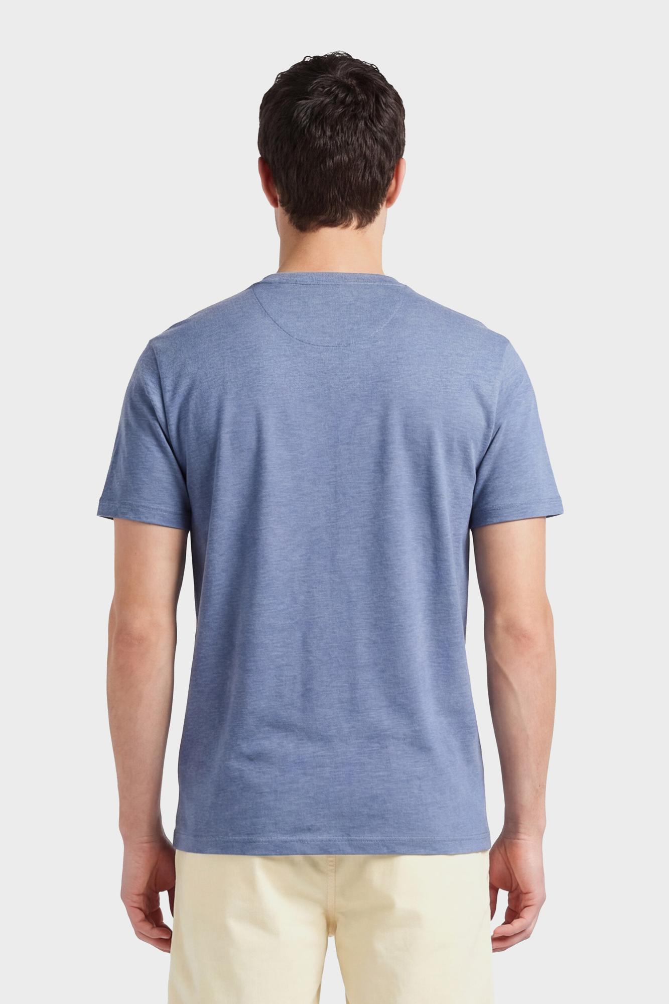 GANT Erkek Mavi Bisiklet Yaka Regular Fit T-Shirt