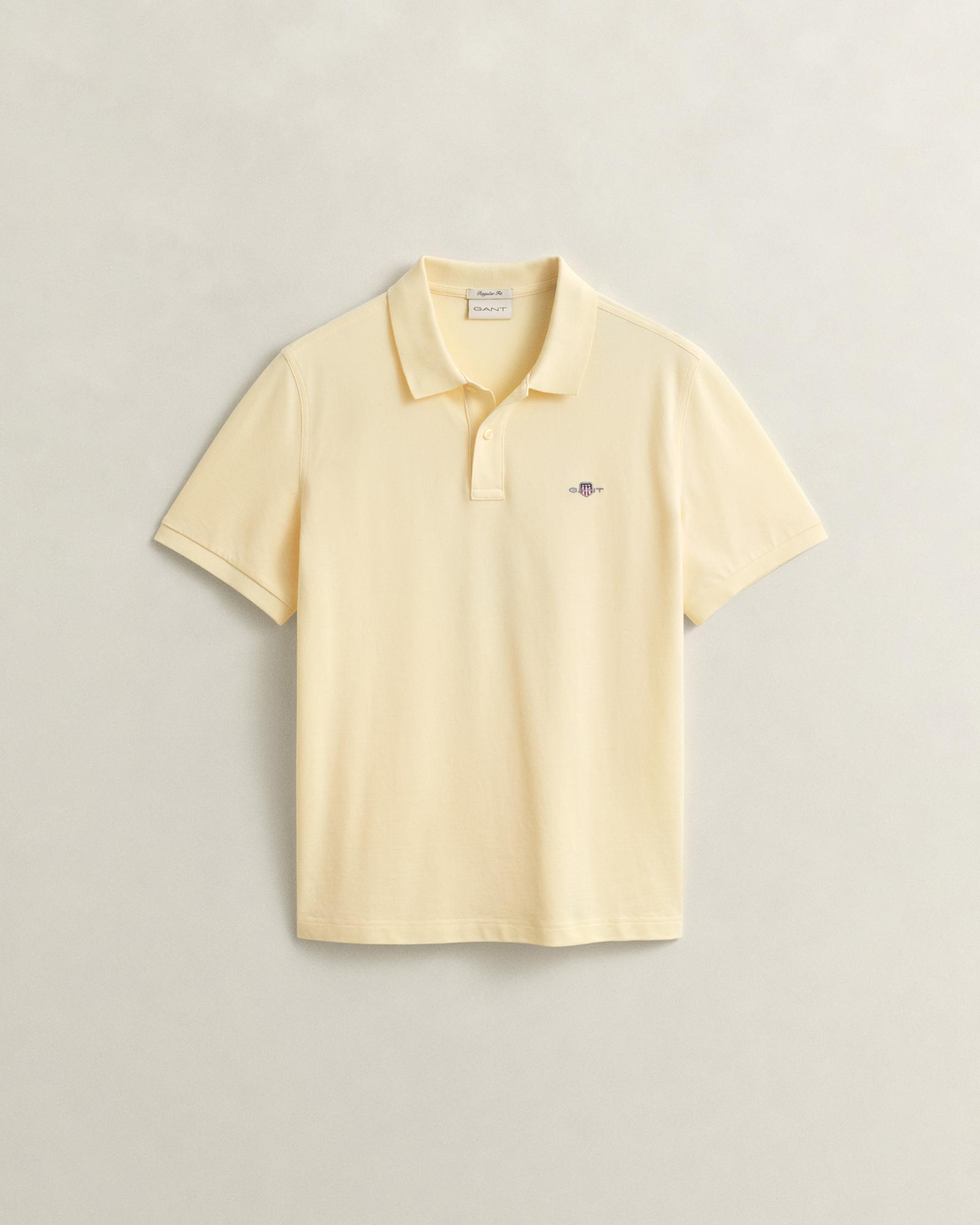 GANT Erkek Sarı Regular Fit Logolu Polo Yaka T-Shirt