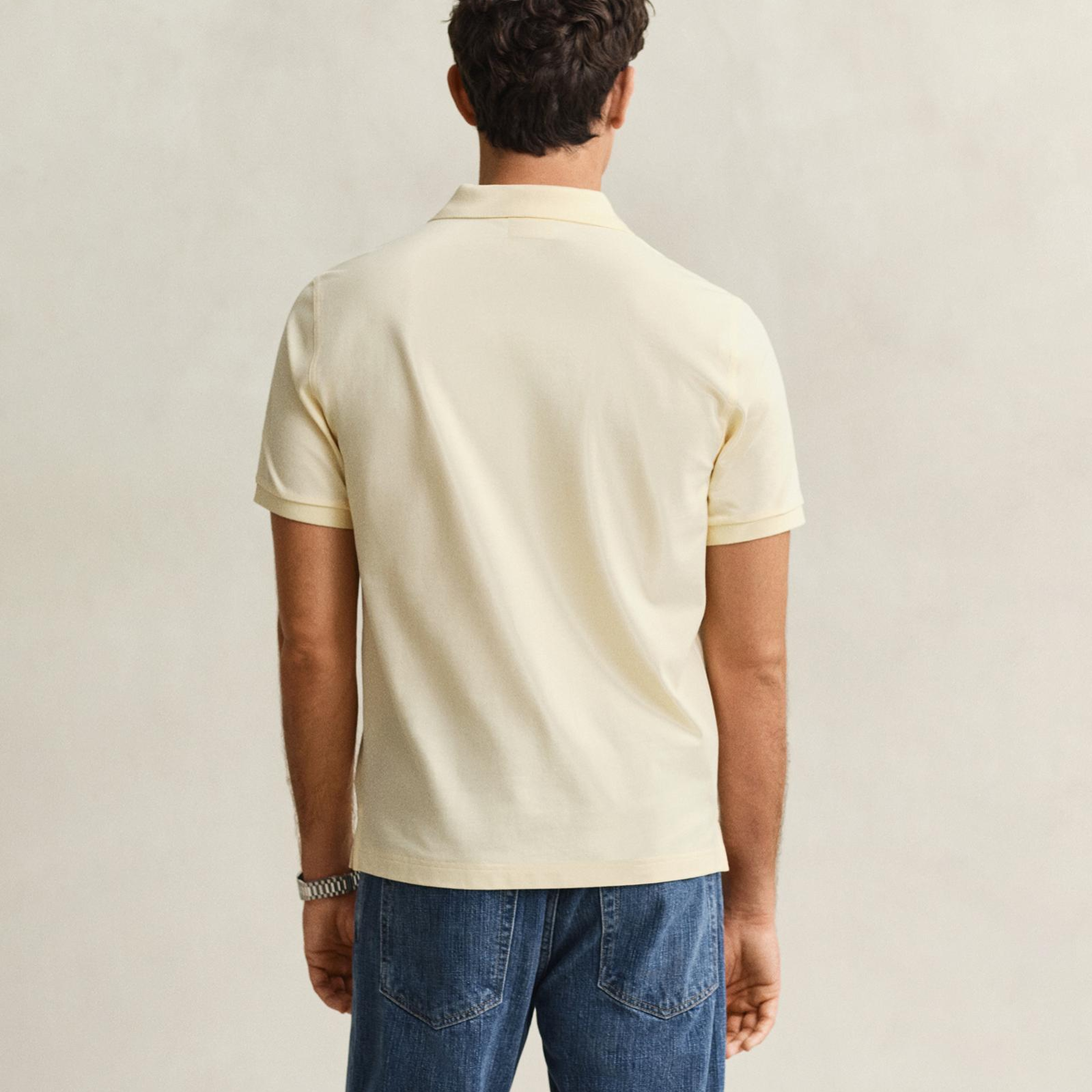 GANT Erkek Sarı Regular Fit Logolu Polo Yaka T-Shirt