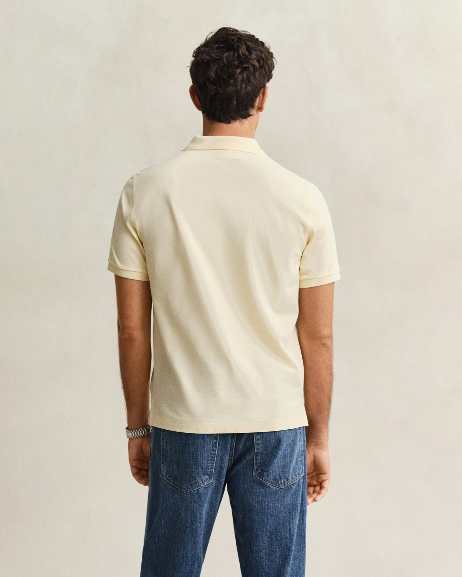 GANT Erkek Sarı Regular Fit Logolu Polo Yaka T-Shirt