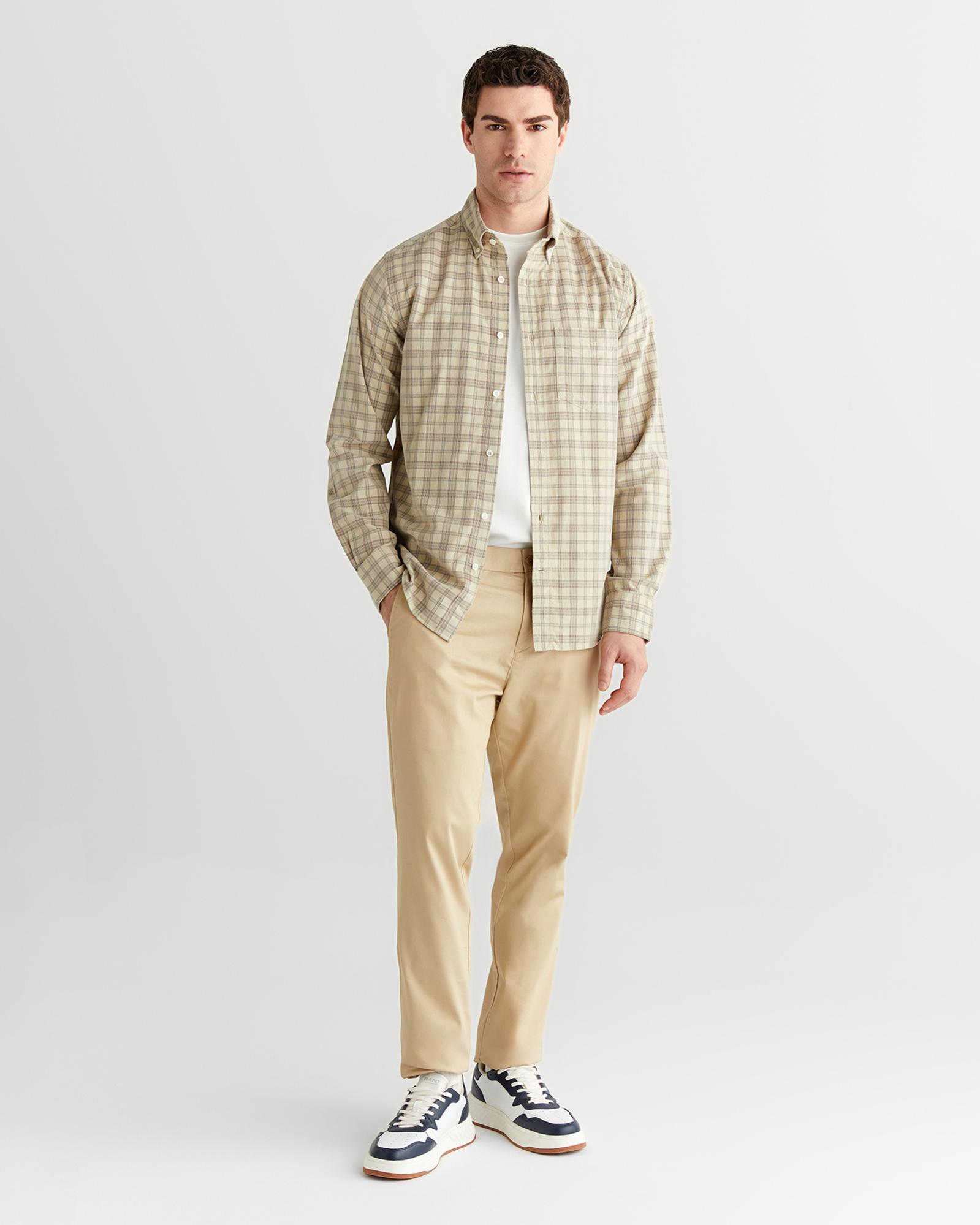 GANT Erkek Bej Regular Fit Düğmeli Gömlek