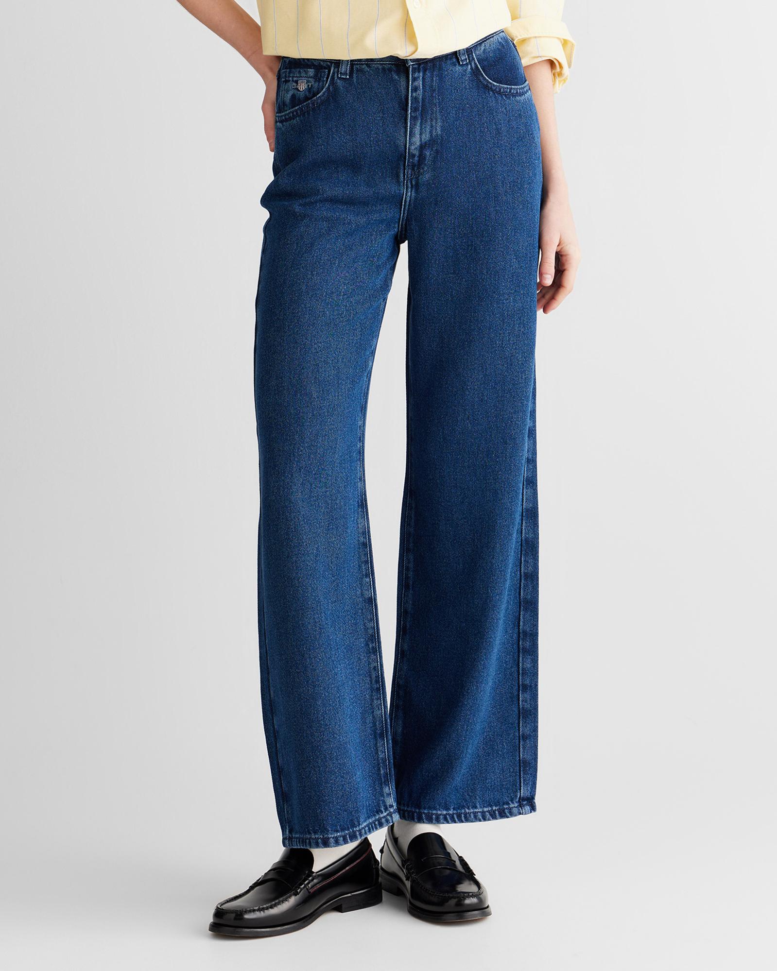 GANT Kadın Mavi Regular Fit  Pantolon