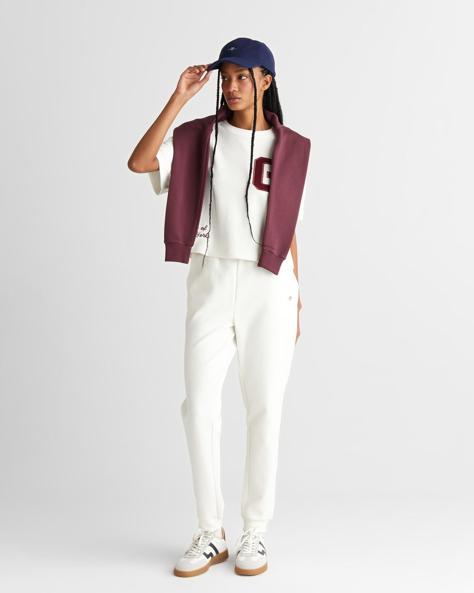 GANT Kadın Beyaz Regular Fit  Eşofman Altı