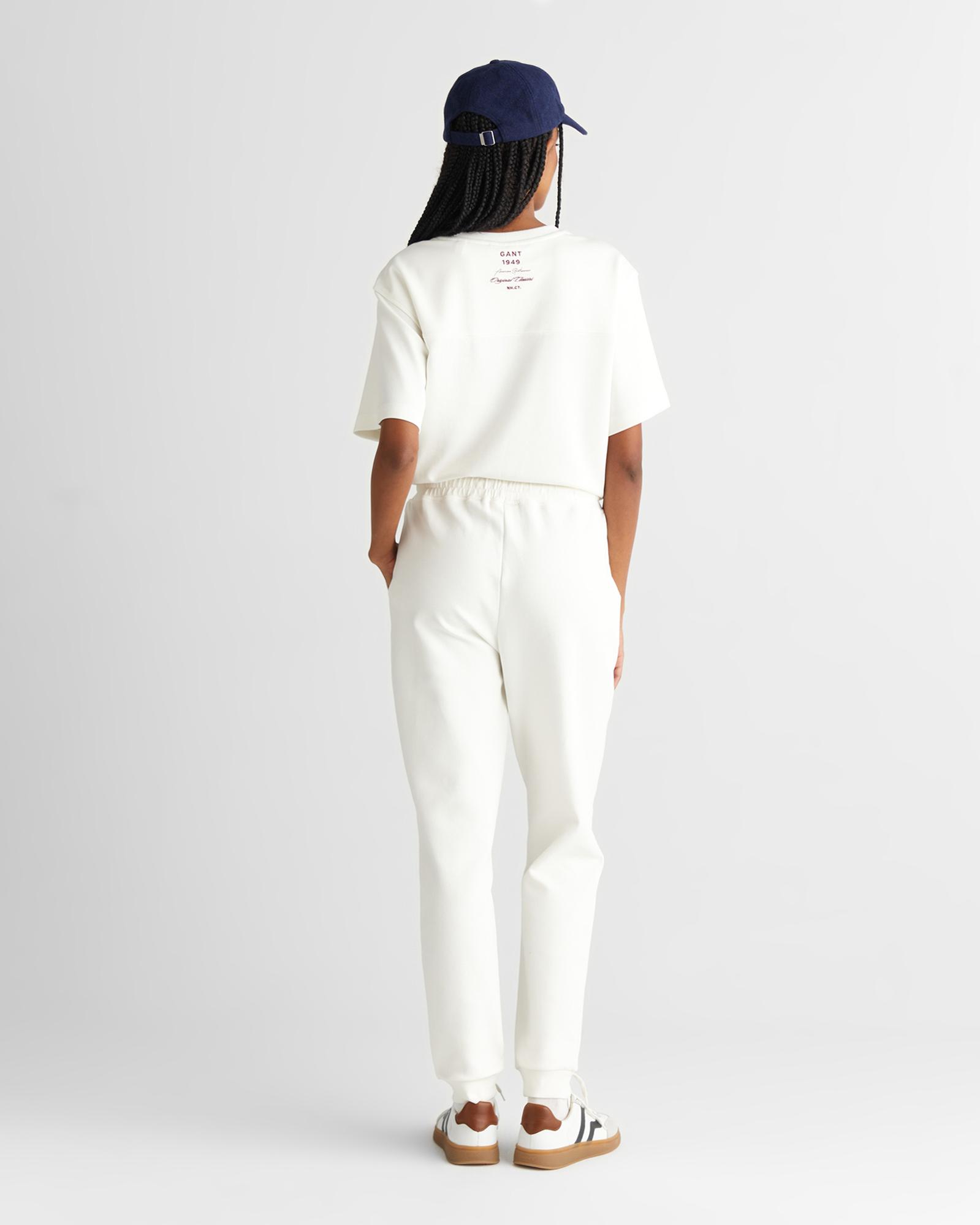 GANT Kadın Beyaz Regular Fit  Eşofman Altı