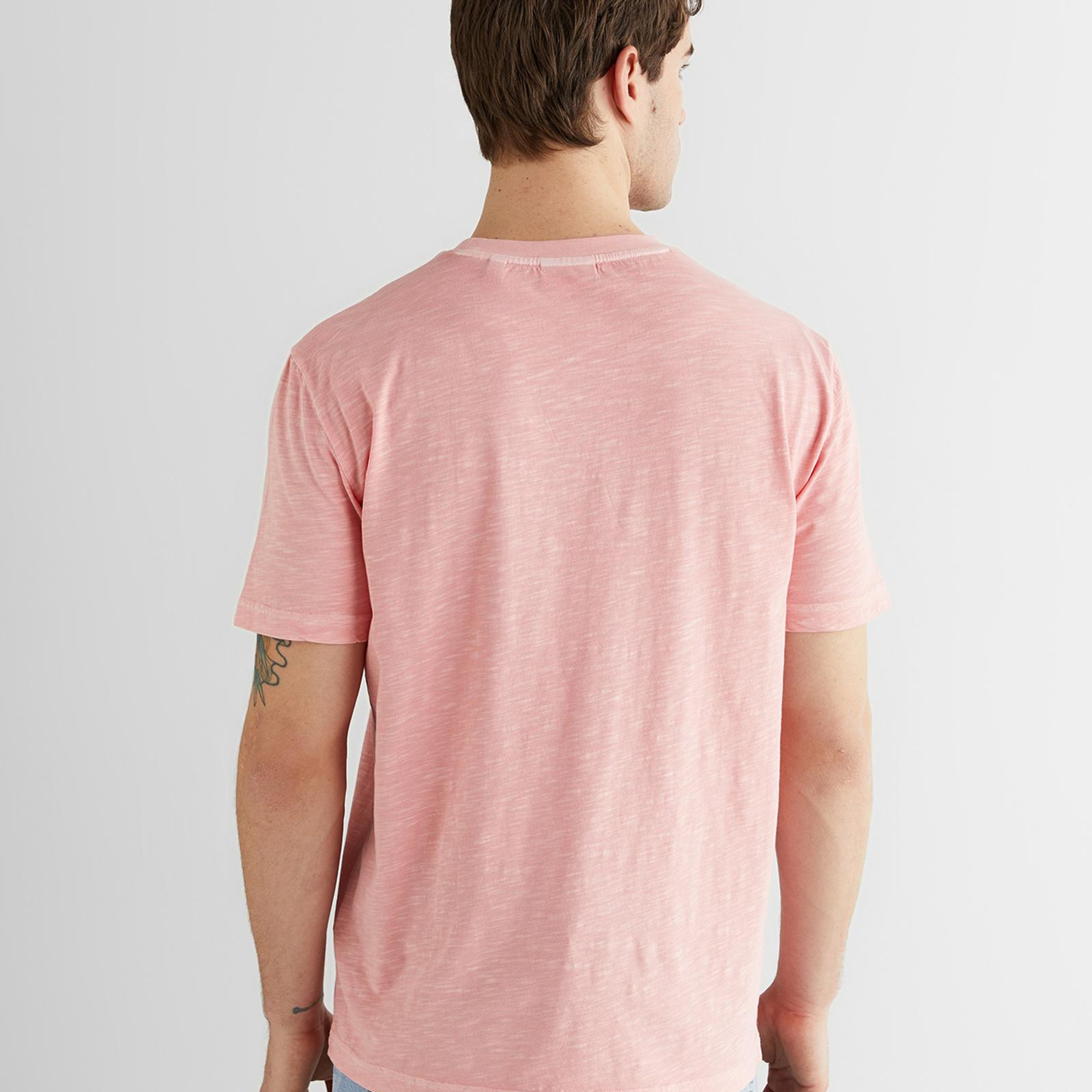GANT Erkek Pembe Bisiklet Yaka Regular Fit T-Shirt