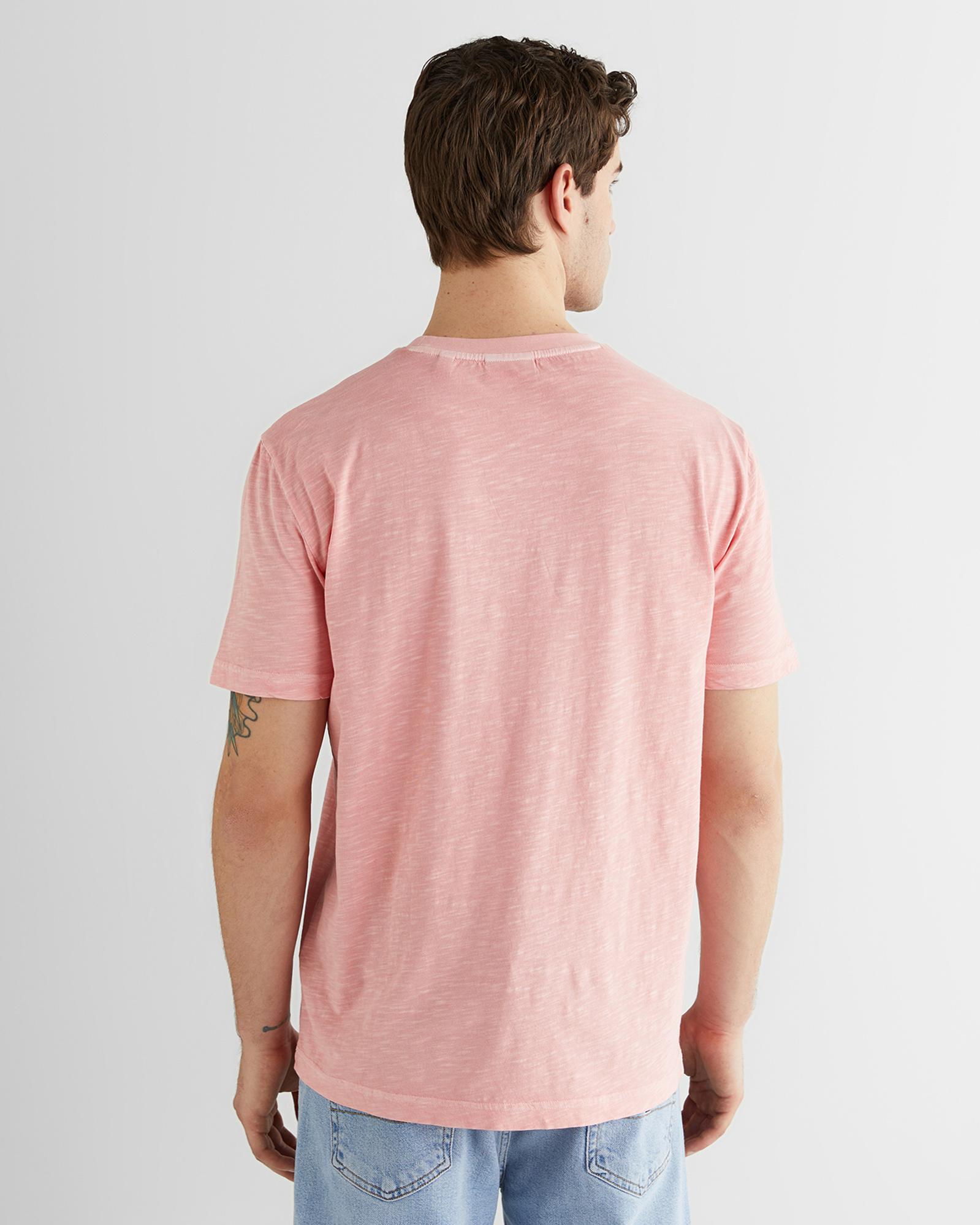GANT Erkek Pembe Bisiklet Yaka Regular Fit T-Shirt