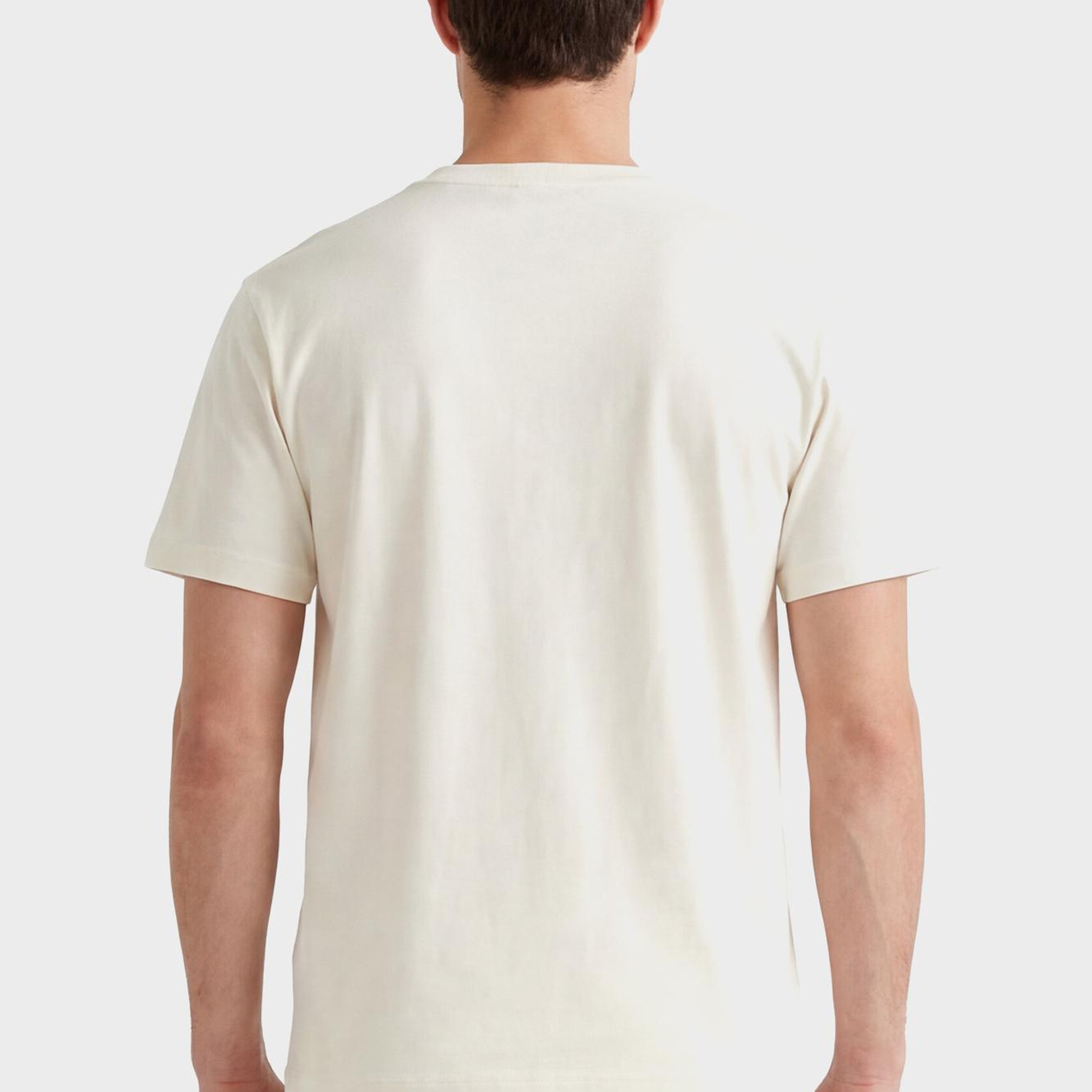 GANT Erkek Krem Bisiklet Yaka Regular Fit T-Shirt