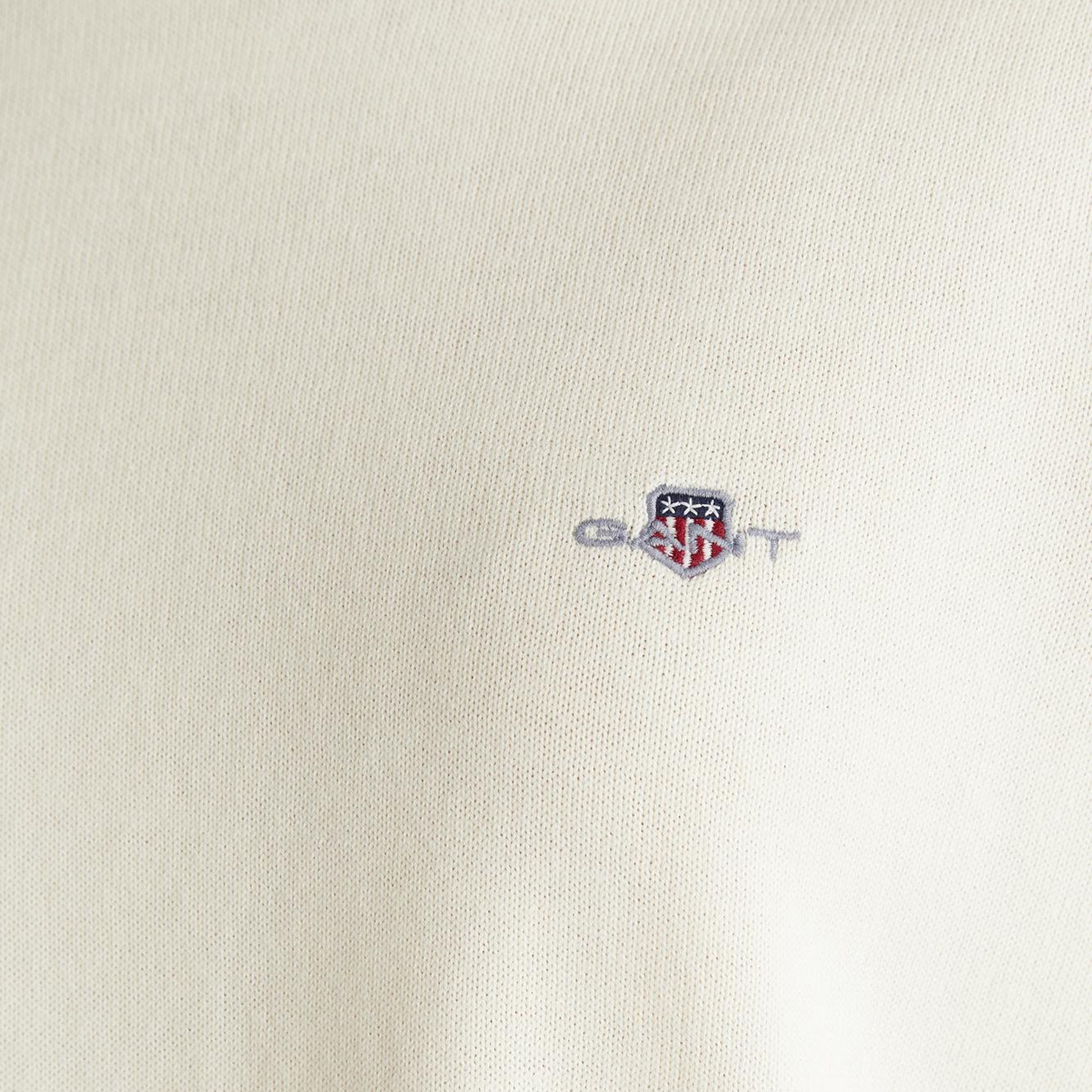 GANT Kadın Beyaz Regular Fit Bisiklet Yaka Kazak