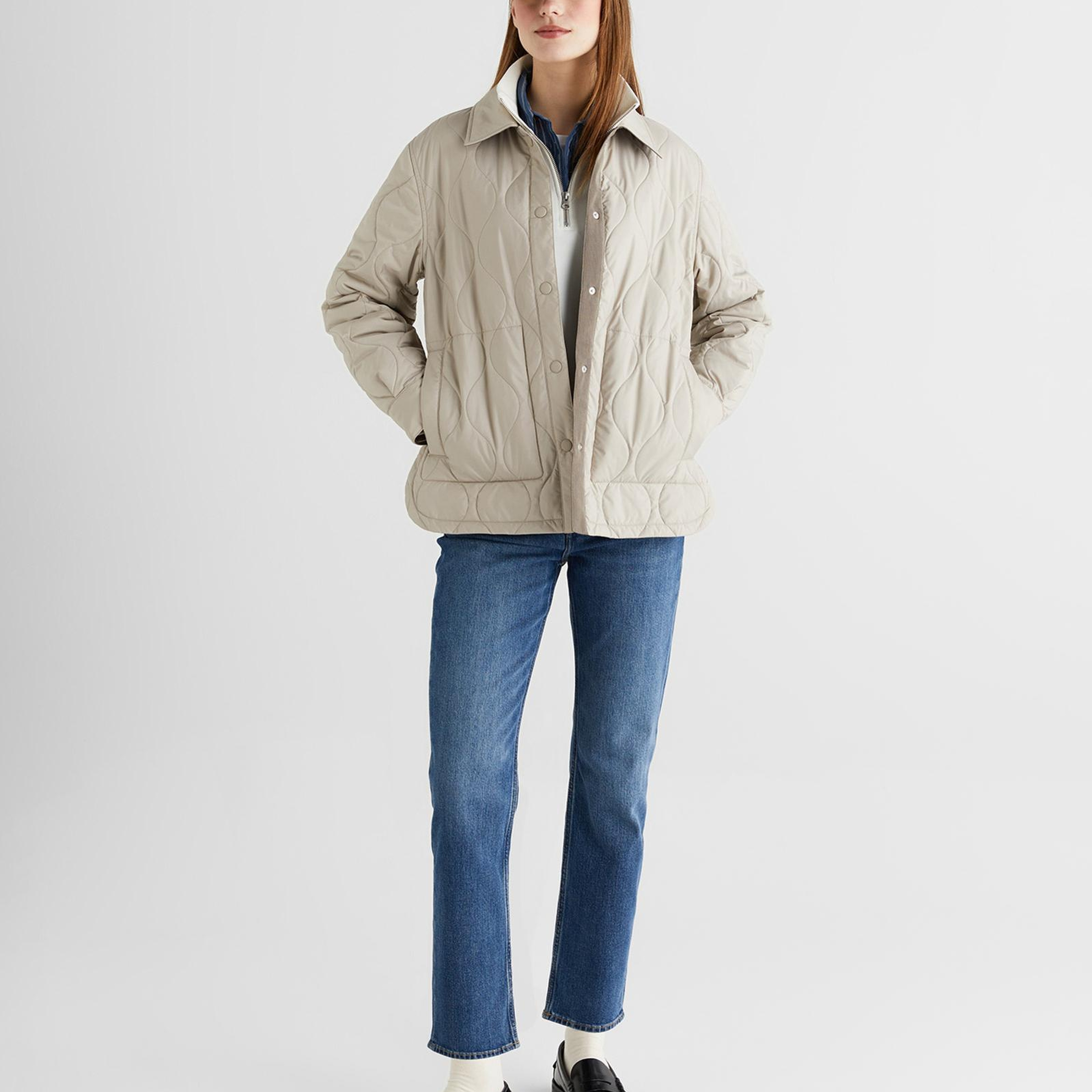 GANT Kadın Bej Gömlek Yaka Ceket