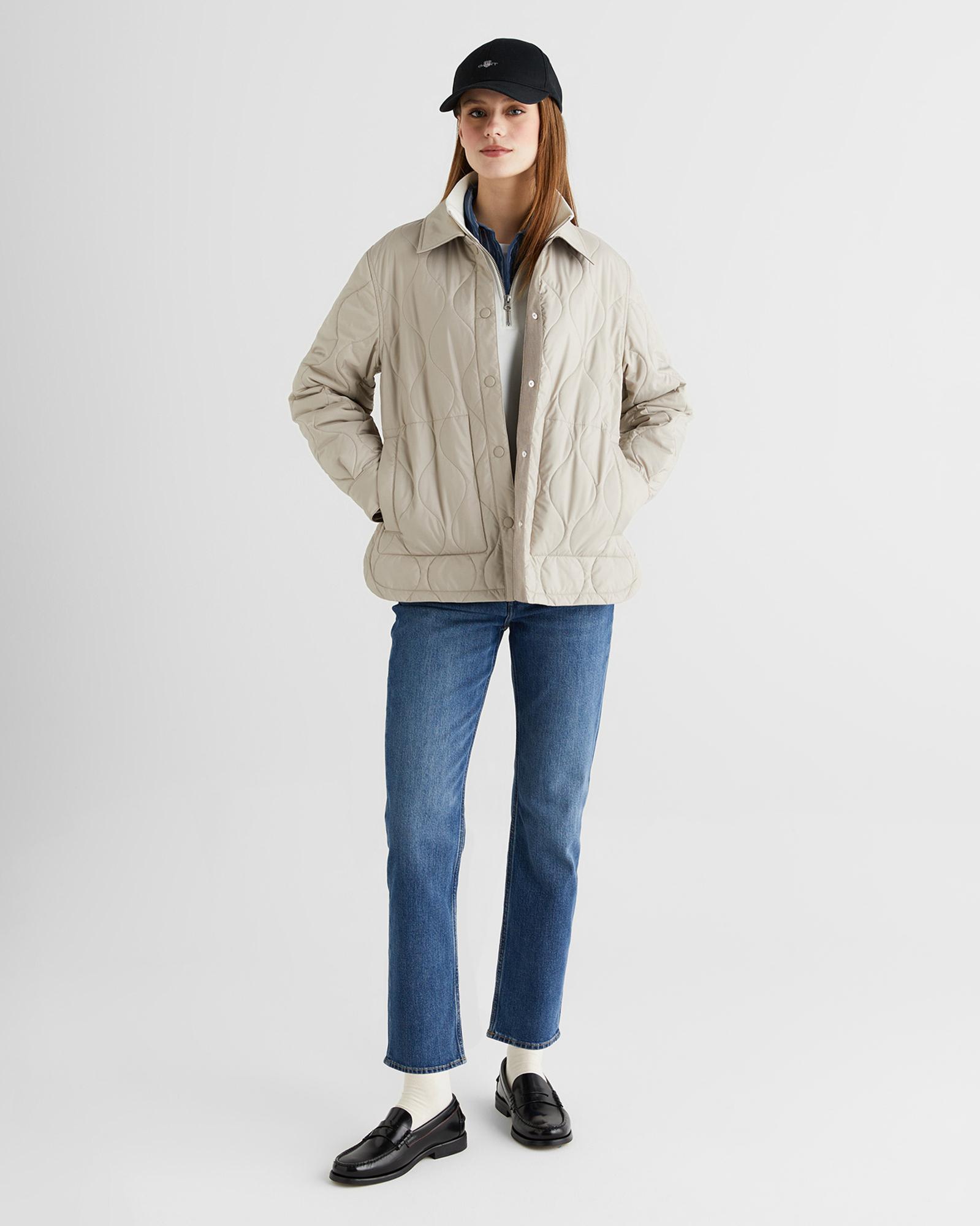 GANT Kadın Bej Gömlek Yaka Ceket