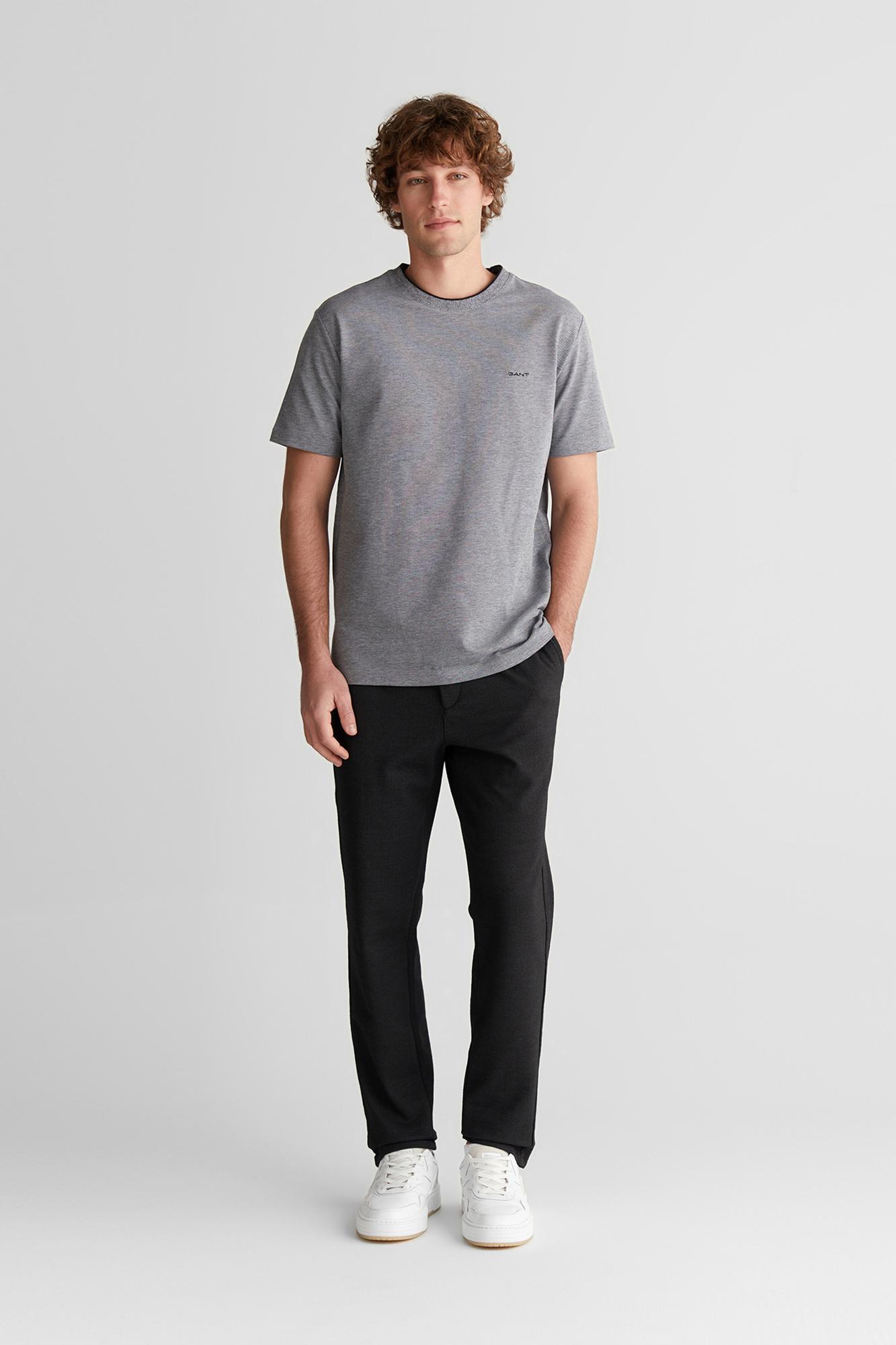 GANT Erkek Siyah Bisiklet Yaka Regular Fit T-Shirt