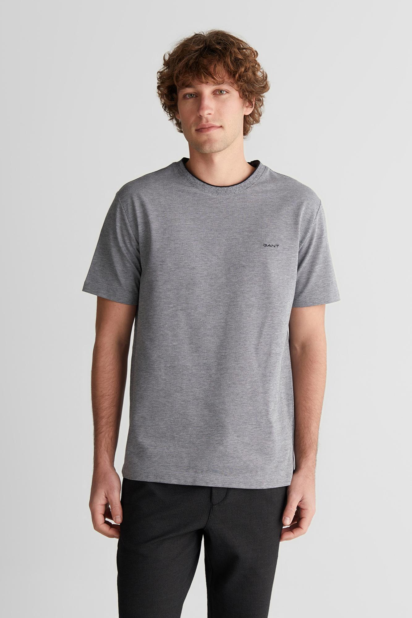 GANT Erkek Siyah Bisiklet Yaka Regular Fit T-Shirt