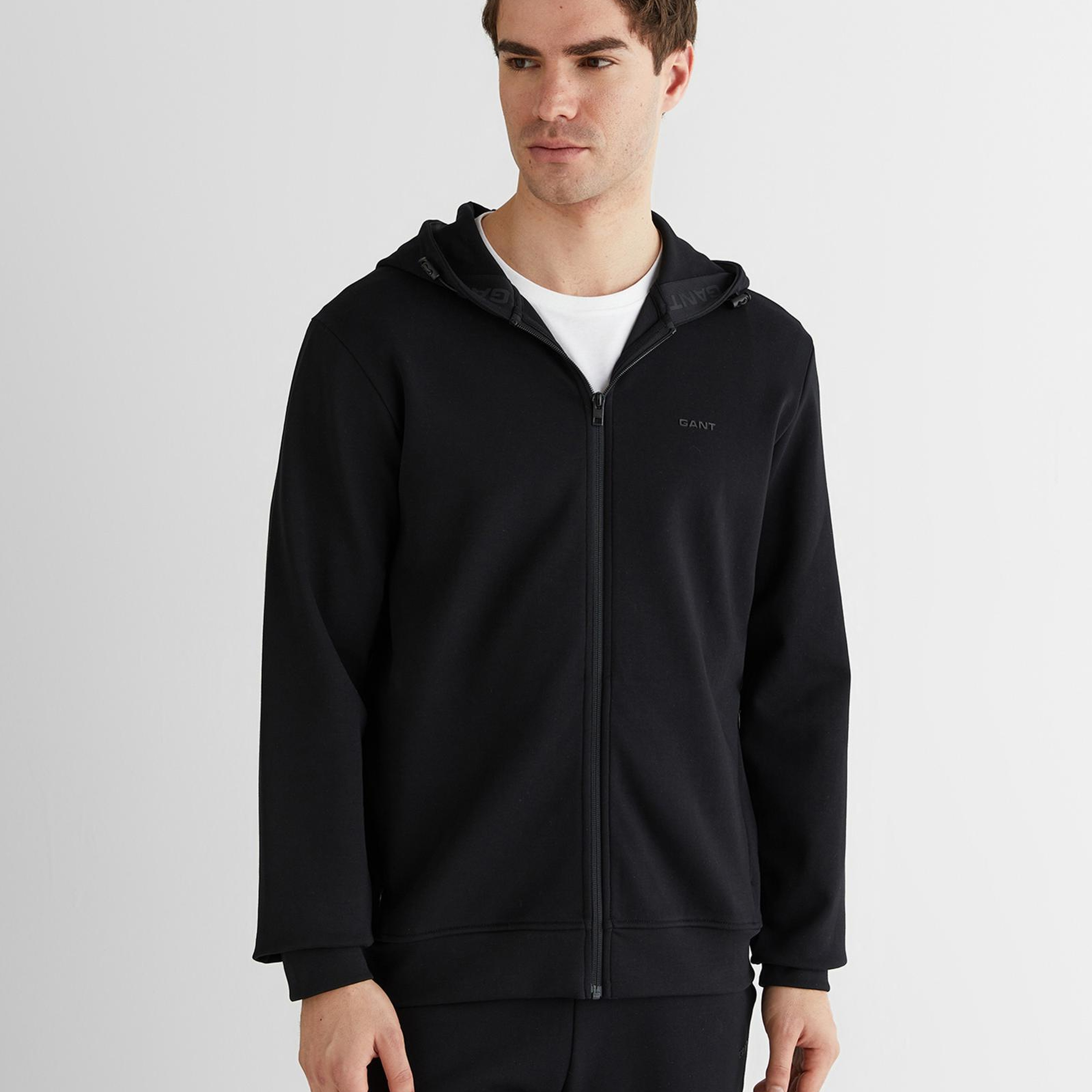 GANT Erkek Siyah Fermuarlı Hırka