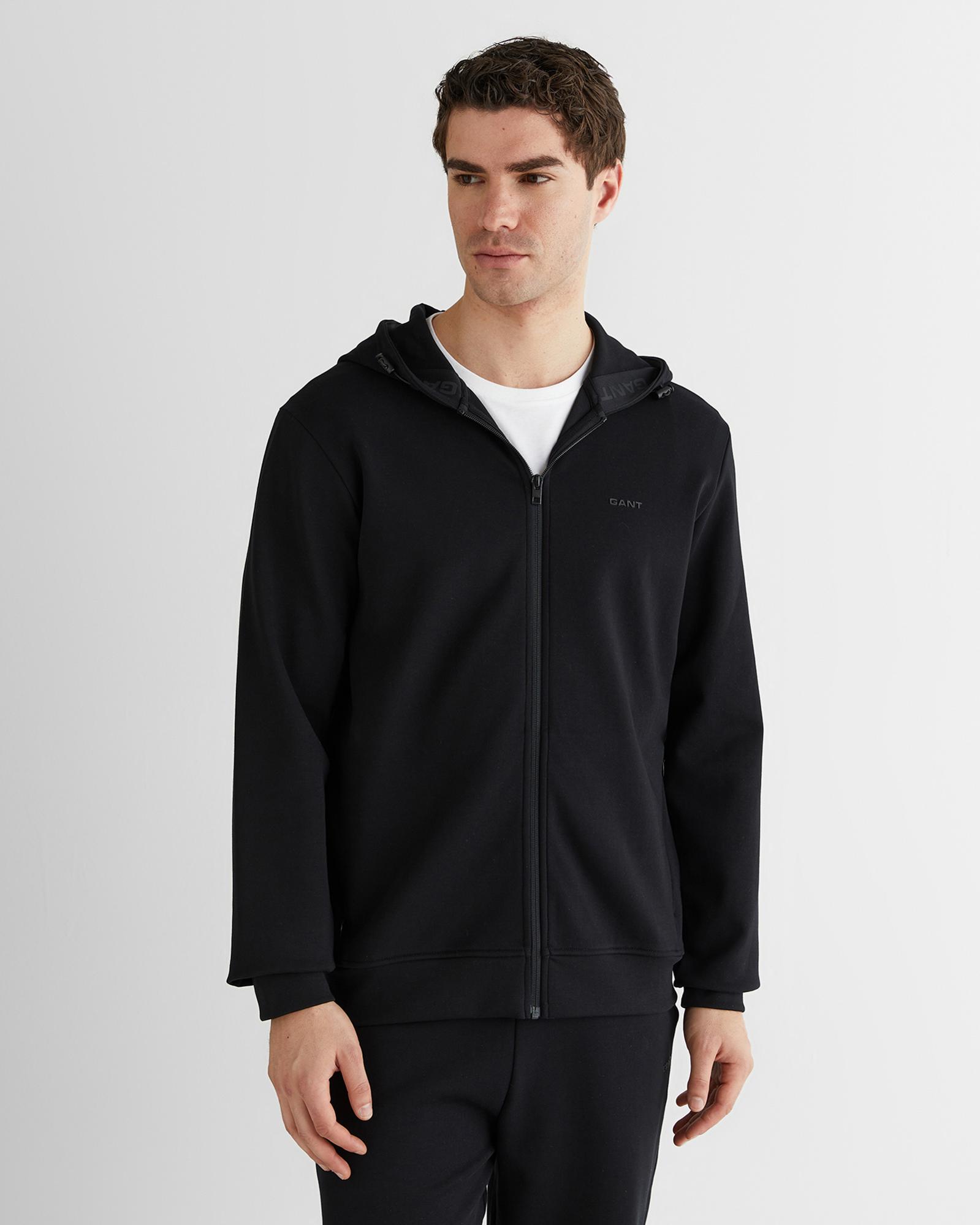 GANT Erkek Siyah Fermuarlı Hırka