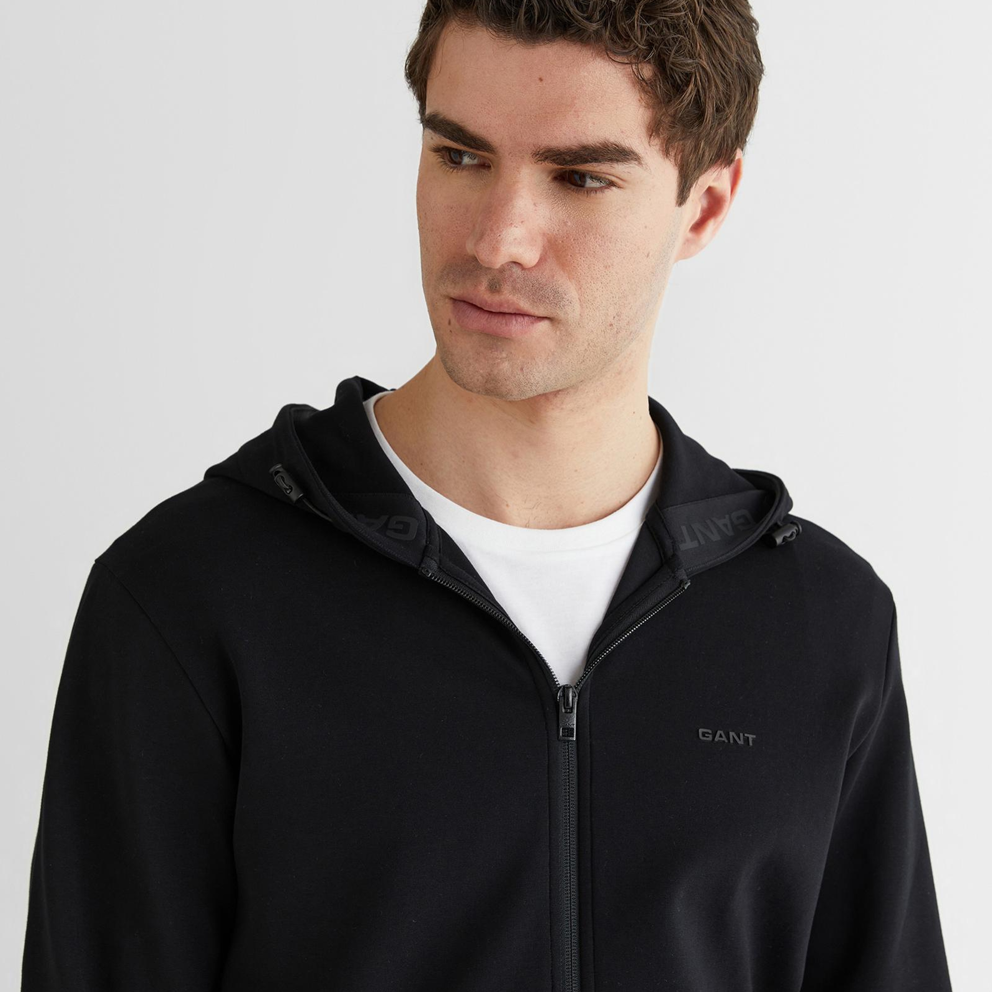 GANT Erkek Siyah Fermuarlı Hırka