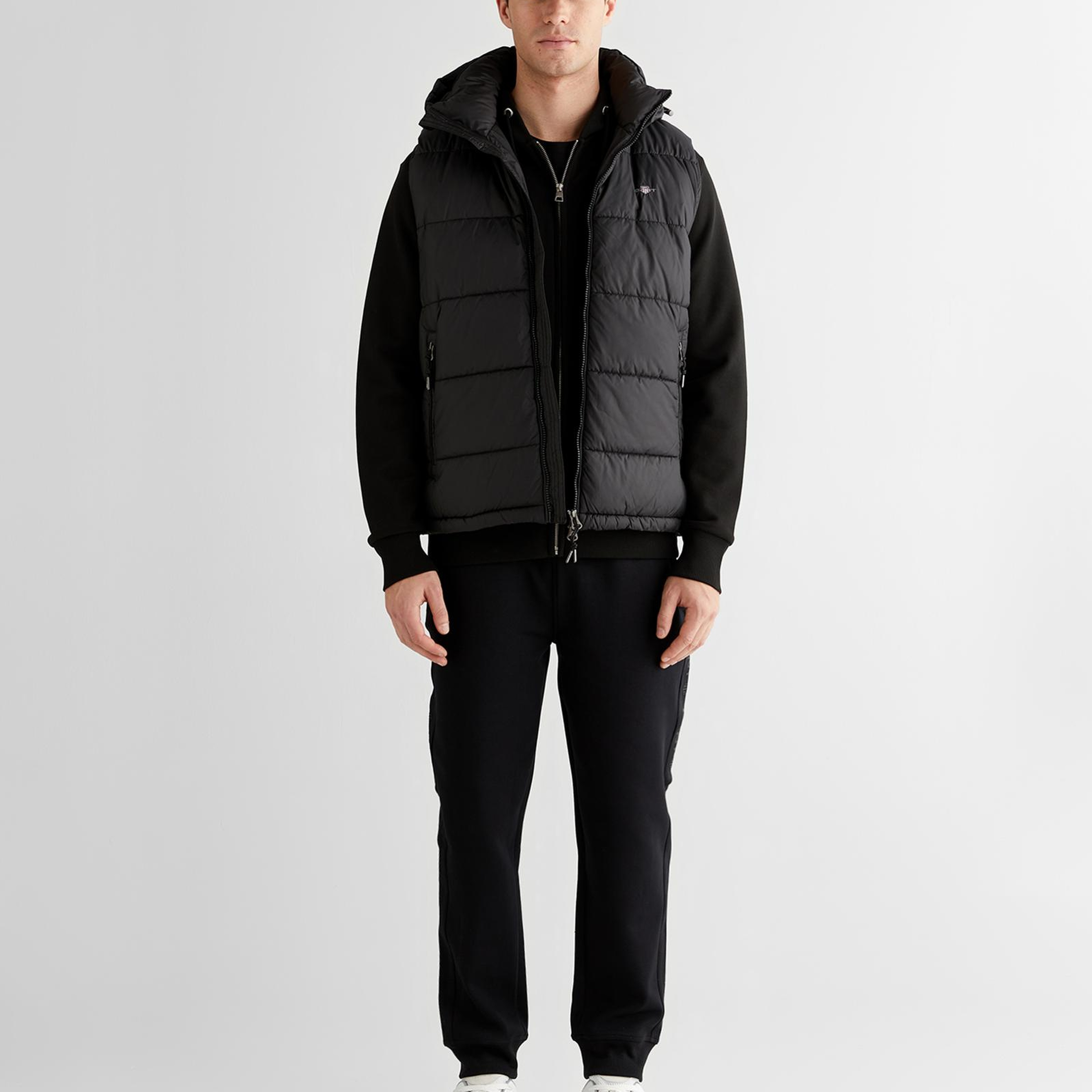 GANT Erkek Siyah Regular Fit Fermuarlı Yelek