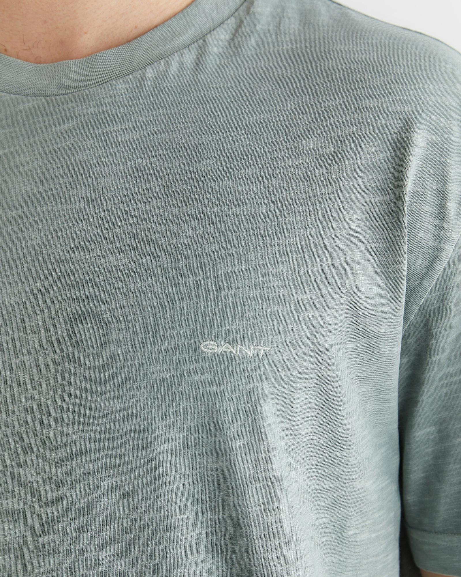 GANT Erkek Yeşil Bisiklet Yaka Regular Fit T-Shirt