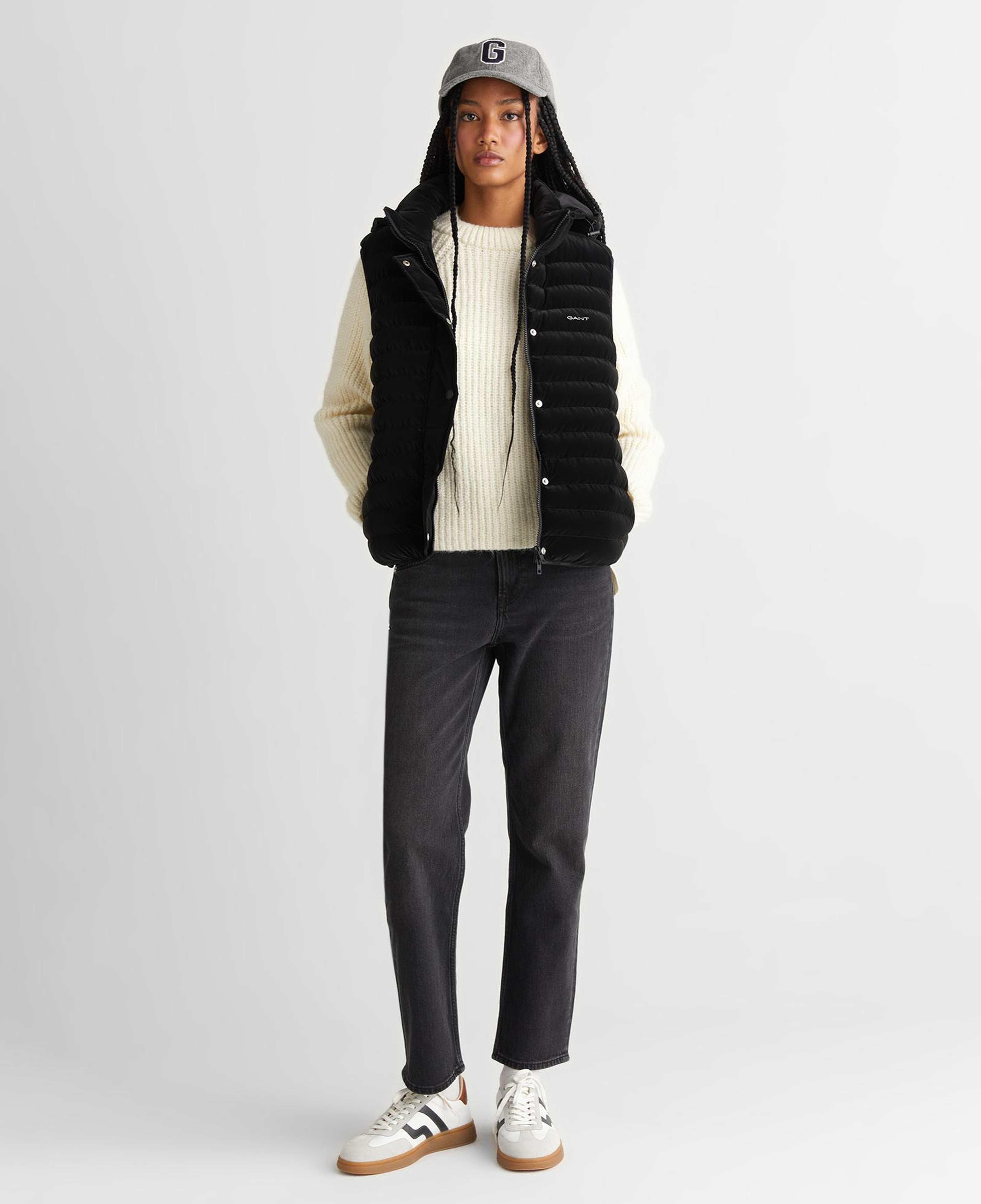 GANT Kadın Siyah Regular Fit Yelek