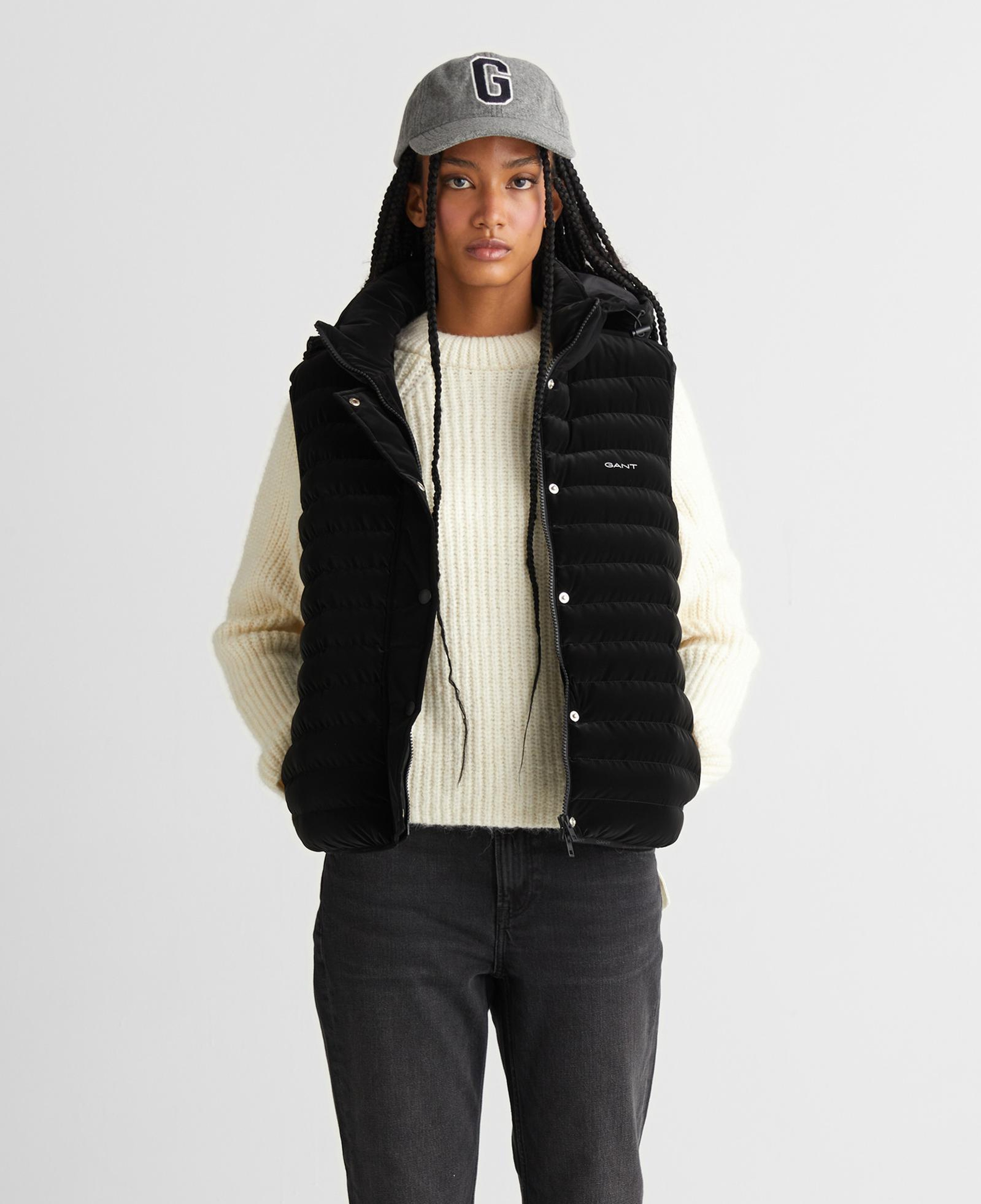 GANT Kadın Siyah Regular Fit Yelek