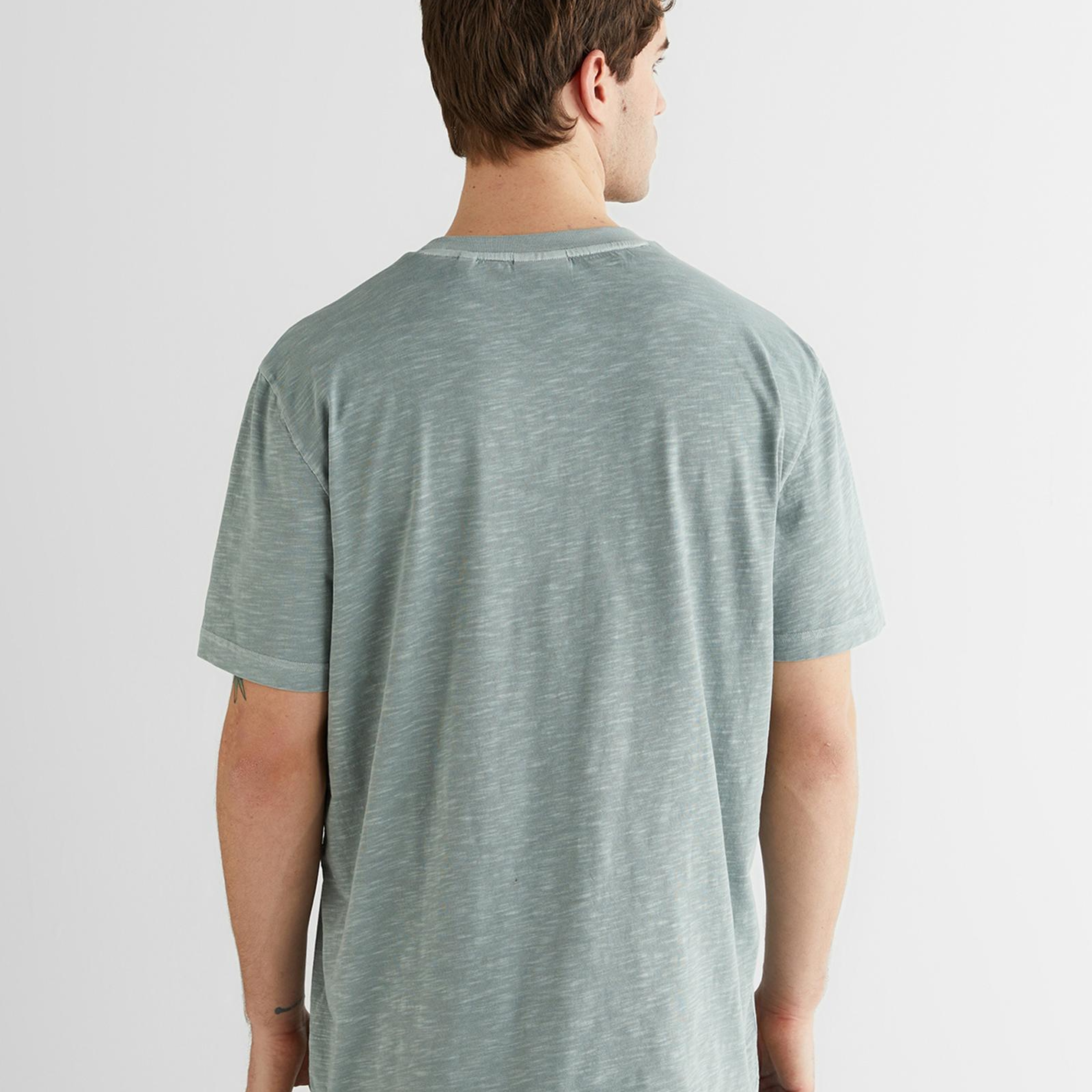 GANT Erkek Yeşil Bisiklet Yaka Regular Fit T-Shirt