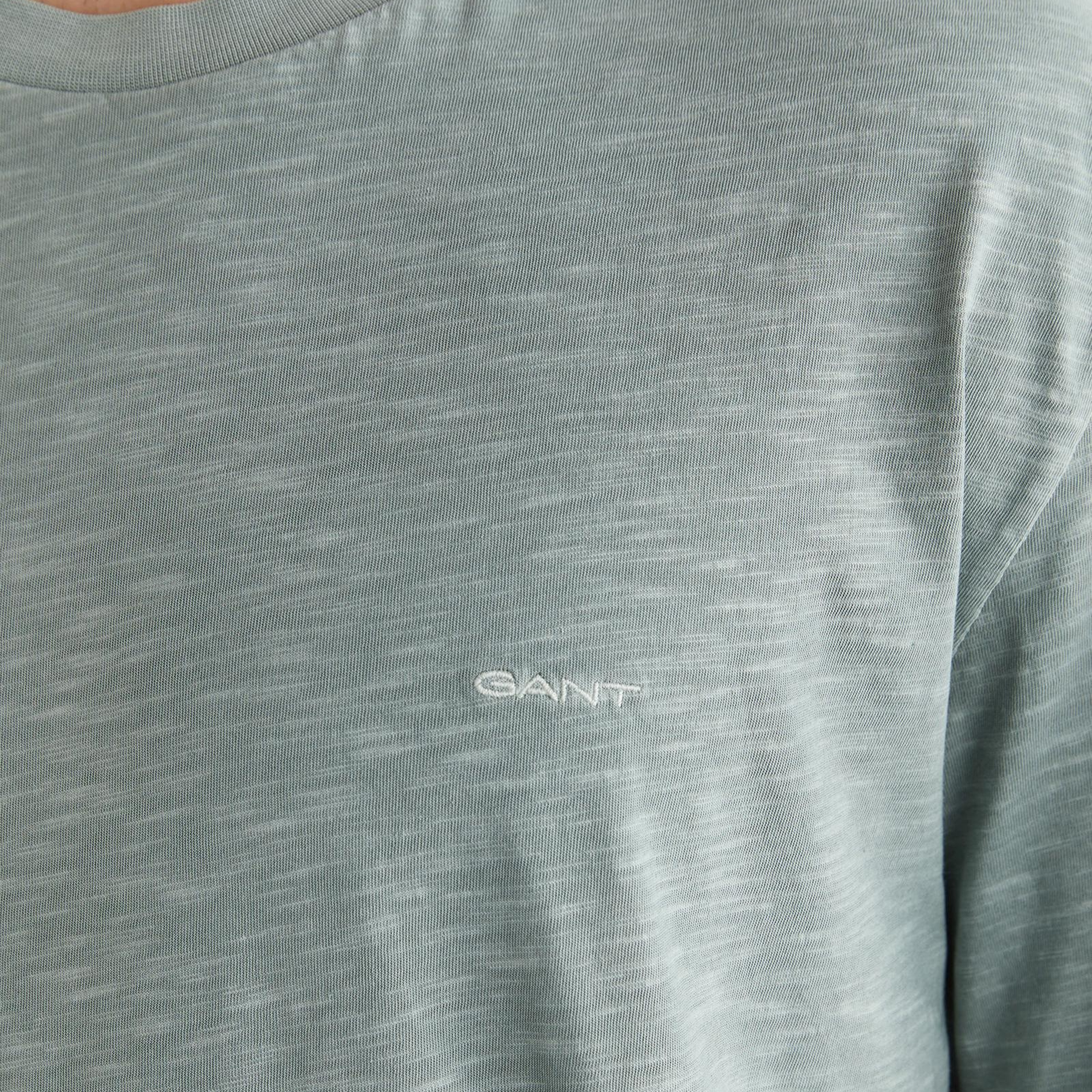 GANT Erkek Yeşil Bisiklet Yaka Regular Fit T-Shirt