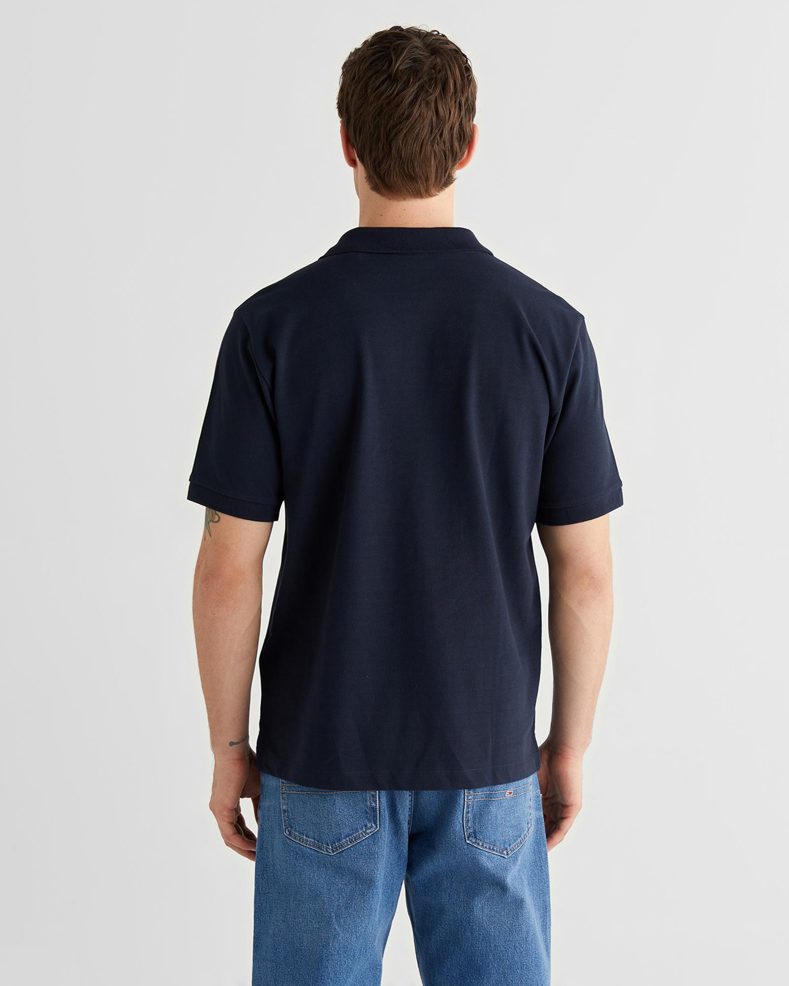 GANT Erkek Lacivert Regular Fit Logolu Polo Yaka T-Shirt