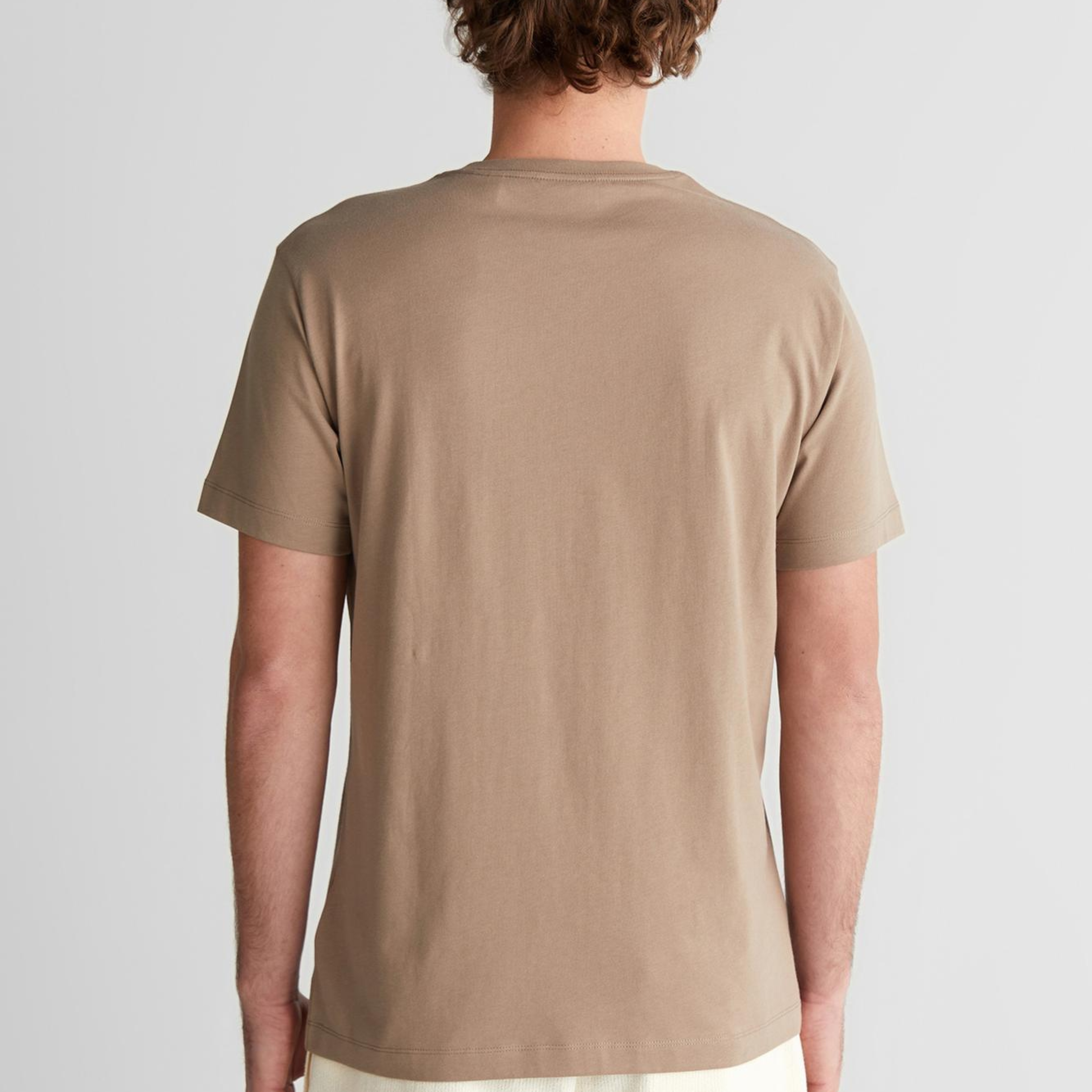 GANT Erkek Kahverengi Regular Fit Bisiklet Yaka Logolu Kazak