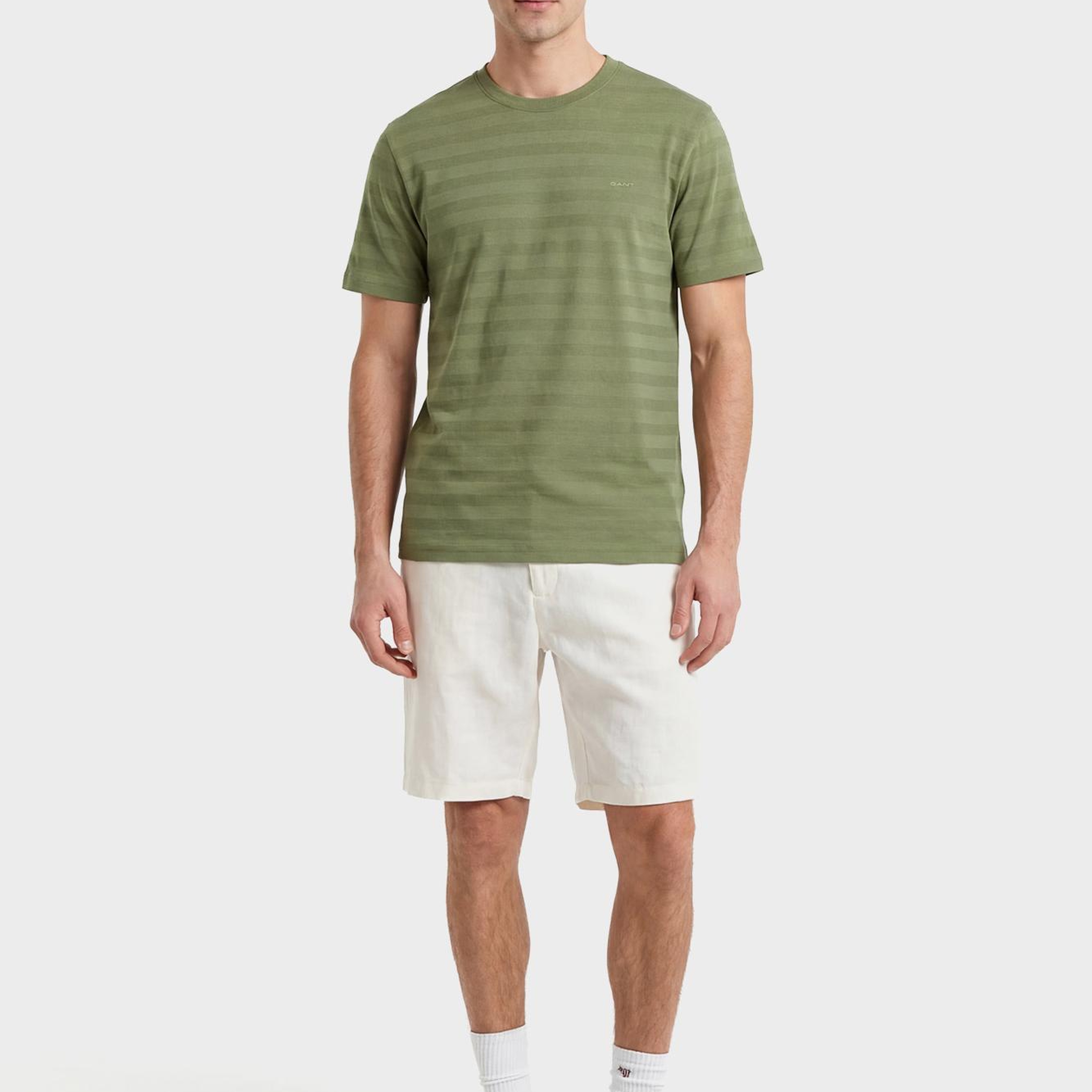 GANT Erkek Yeşil Bisiklet Yaka Regular Fit T-Shirt