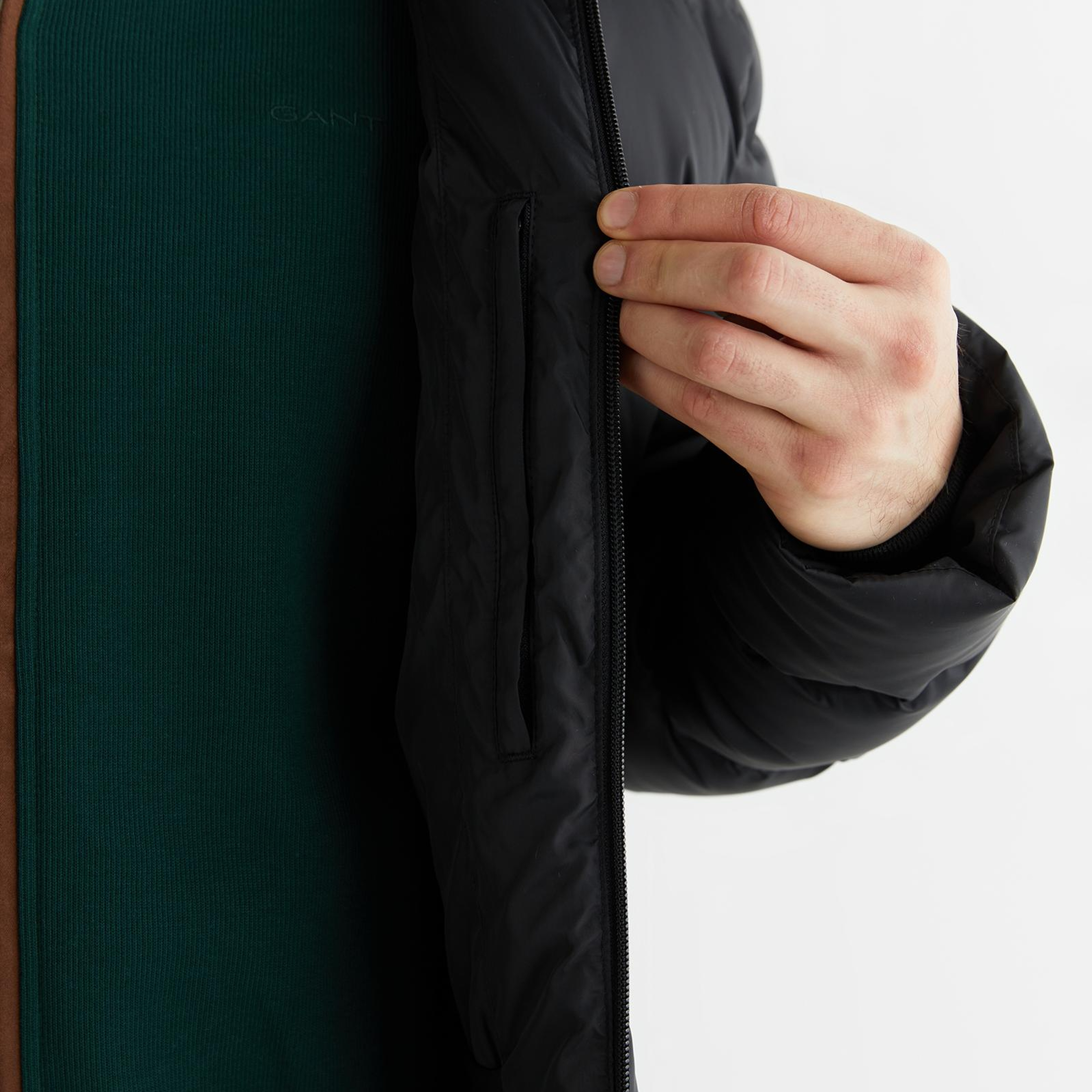 GANT Erkek Siyah Regular Fit Fermuarlı Ceket