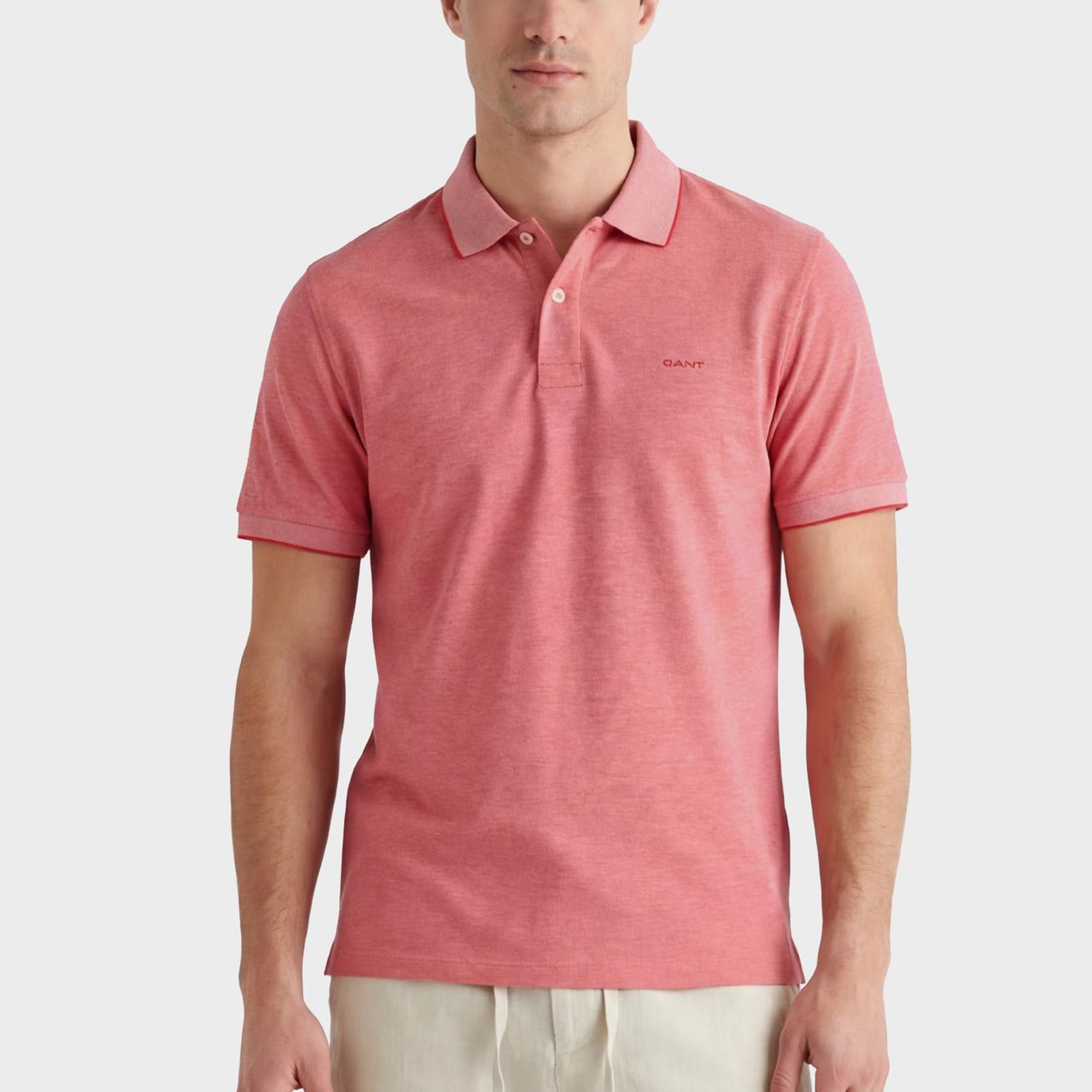 GANT Erkek Kırmızı Regular Fit Polo Yaka T-Shirt
