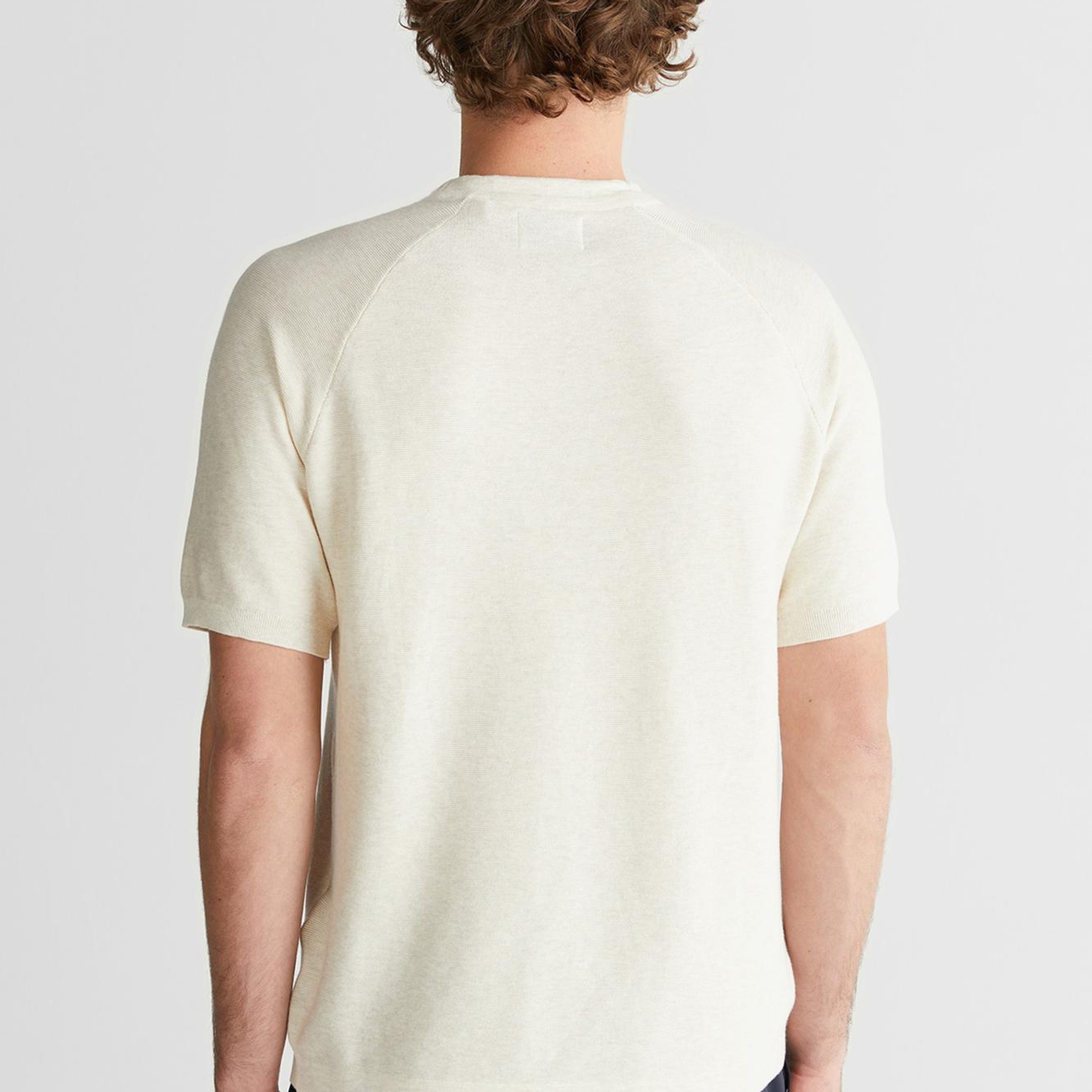 GANT Erkek Bej Regular Fit Bisiklet Yaka Logolu Kazak