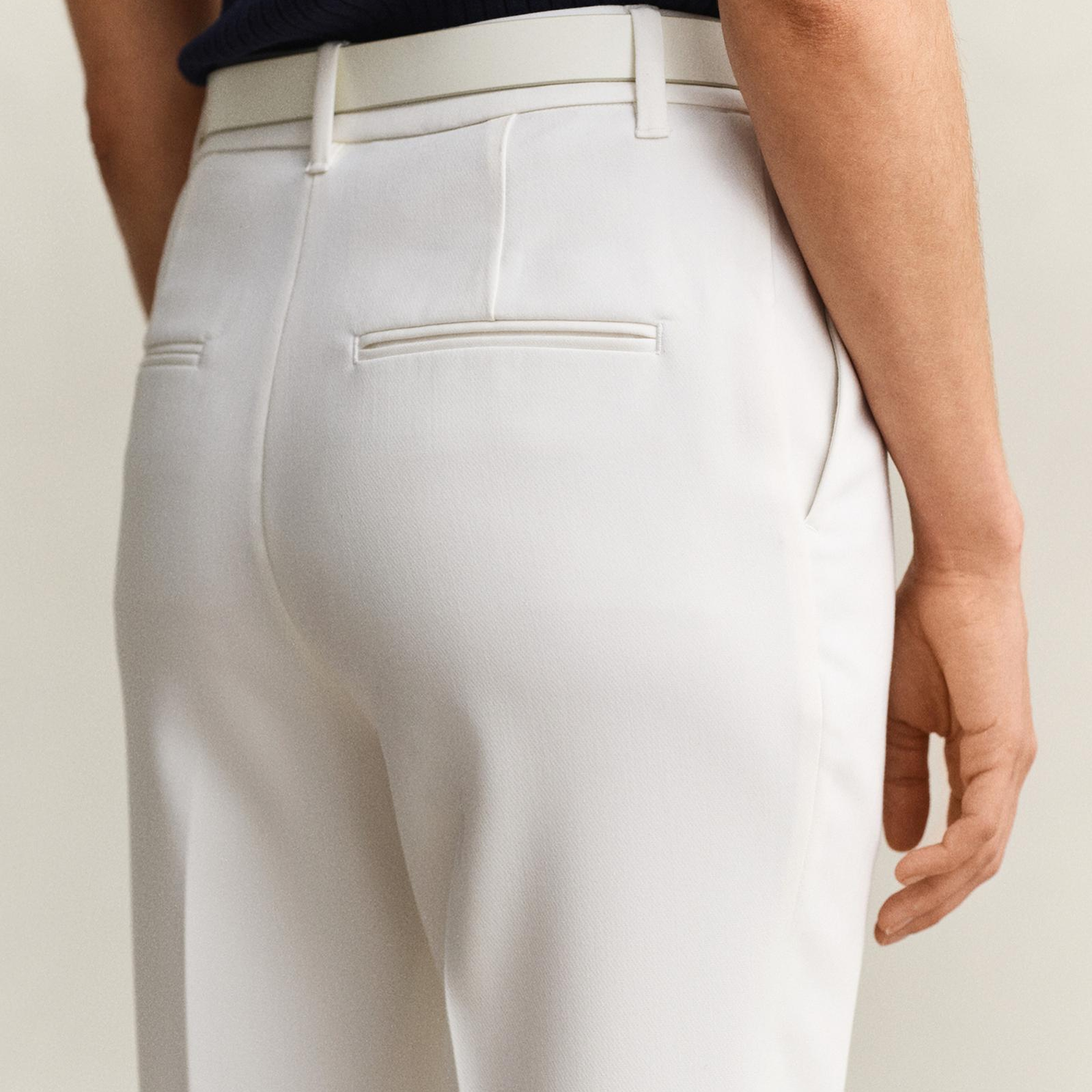GANT Kadın Beyaz Slim Fit Pantolon