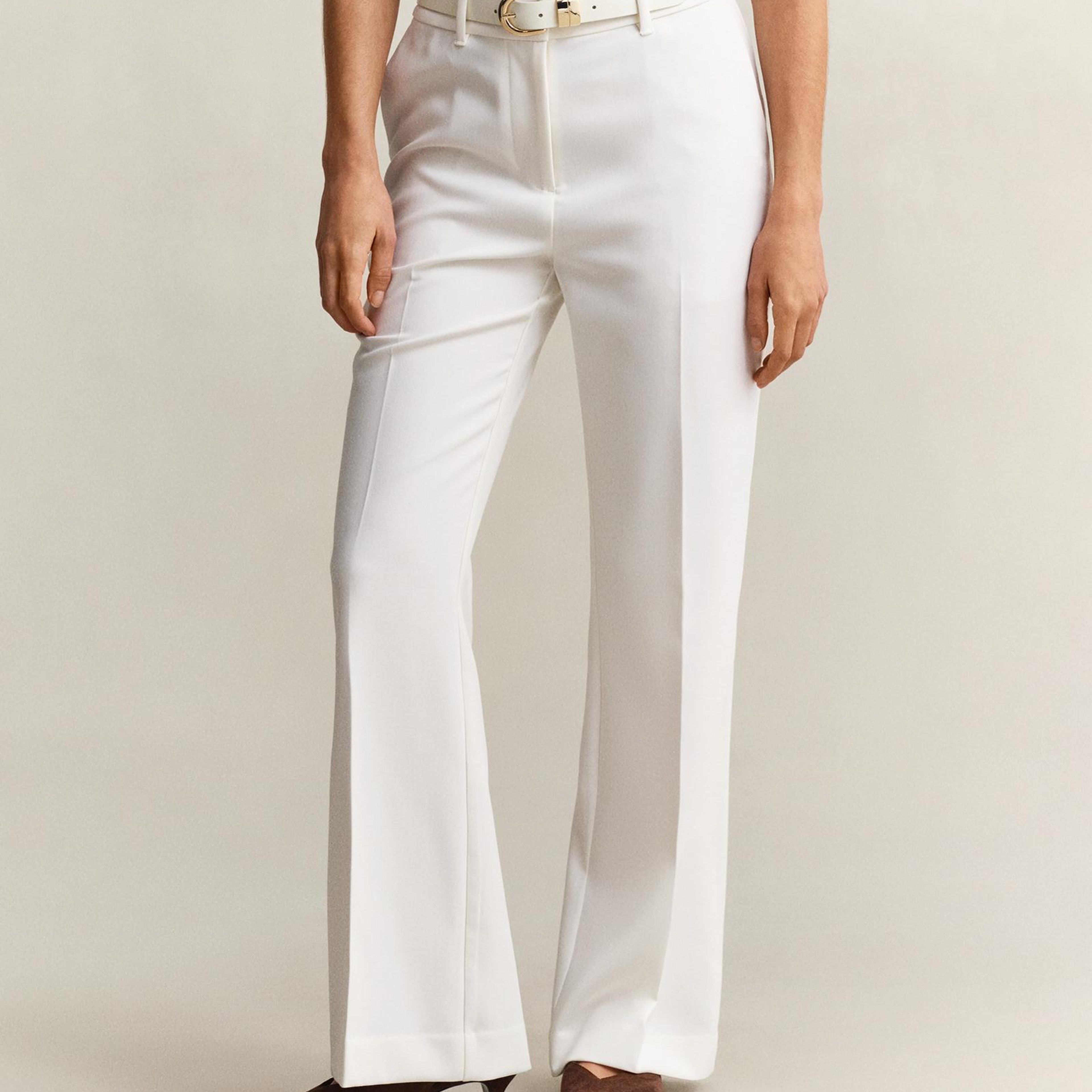 GANT Kadın Beyaz Slim Fit Pantolon