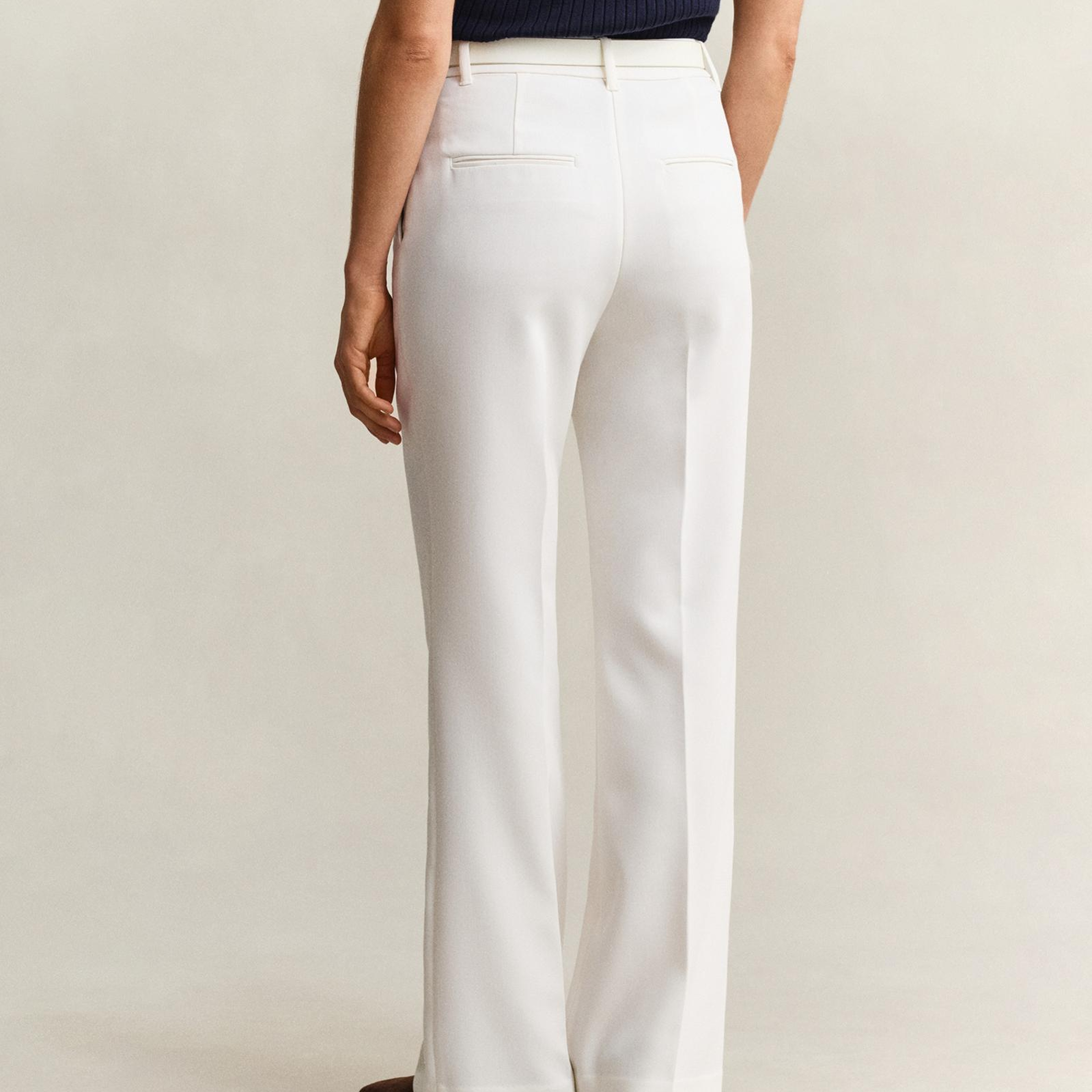 GANT Kadın Beyaz Slim Fit Pantolon