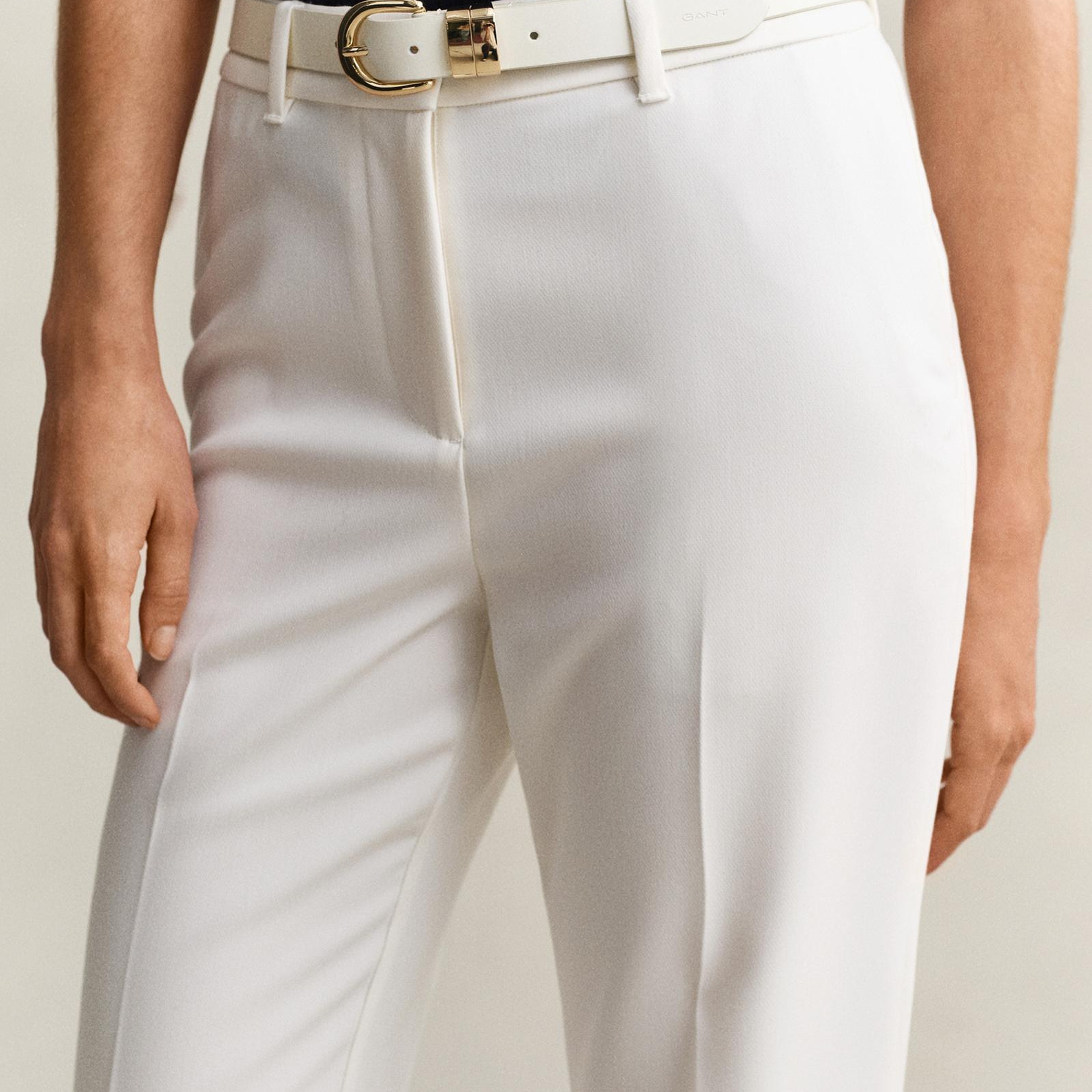 GANT Kadın Beyaz Slim Fit Pantolon