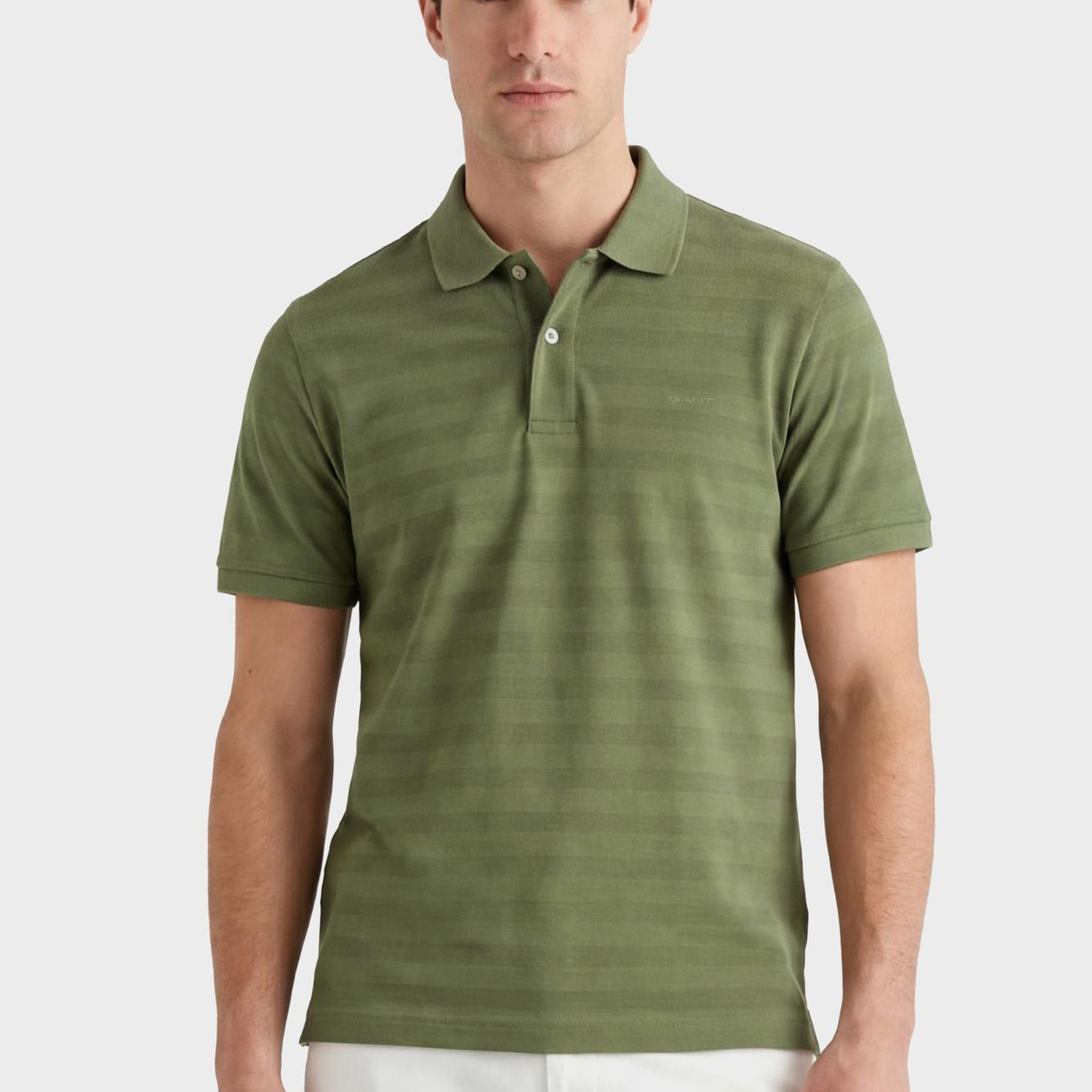 GANT Erkek Yeşil Regular Fit Polo Yaka T-Shirt