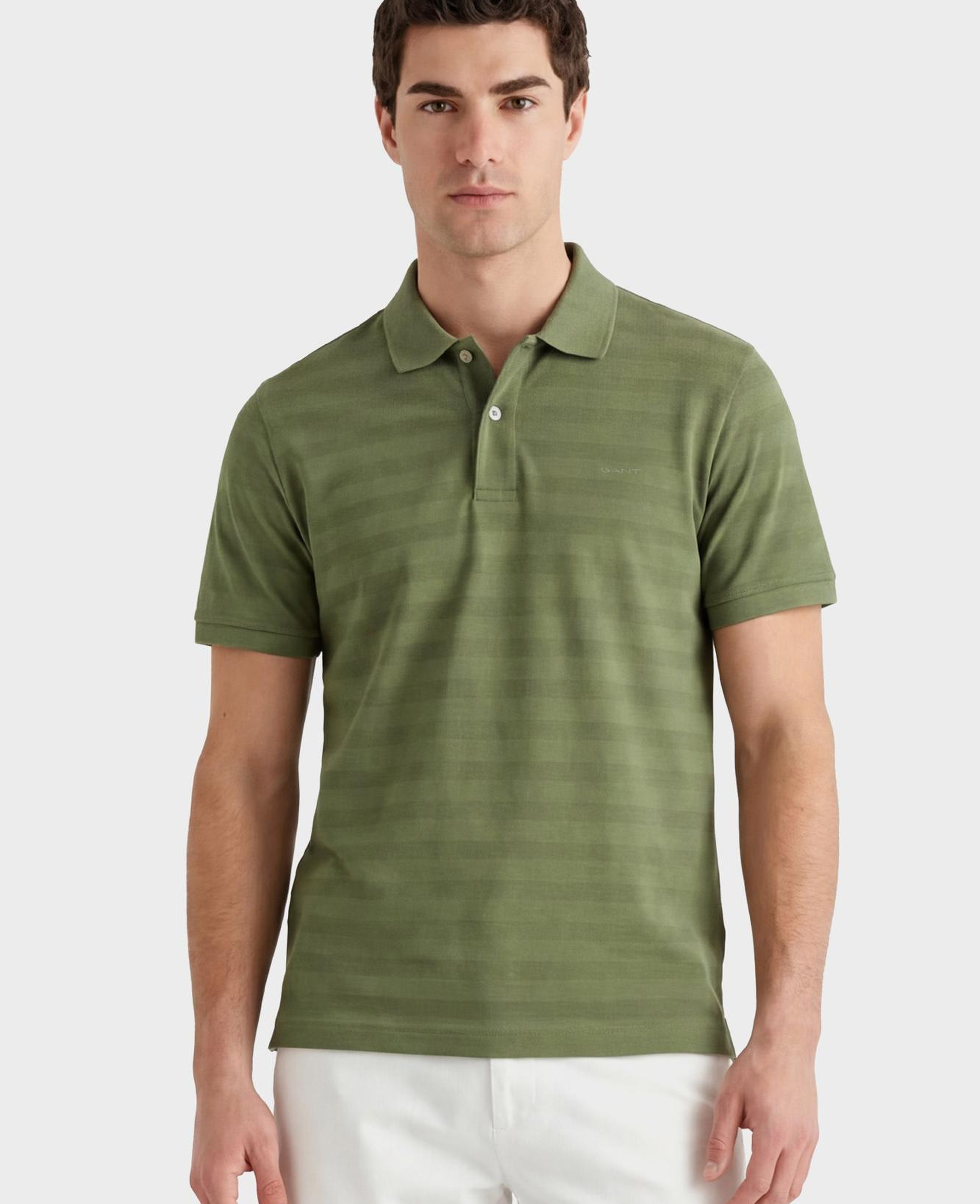 GANT Erkek Yeşil Regular Fit Polo Yaka T-Shirt