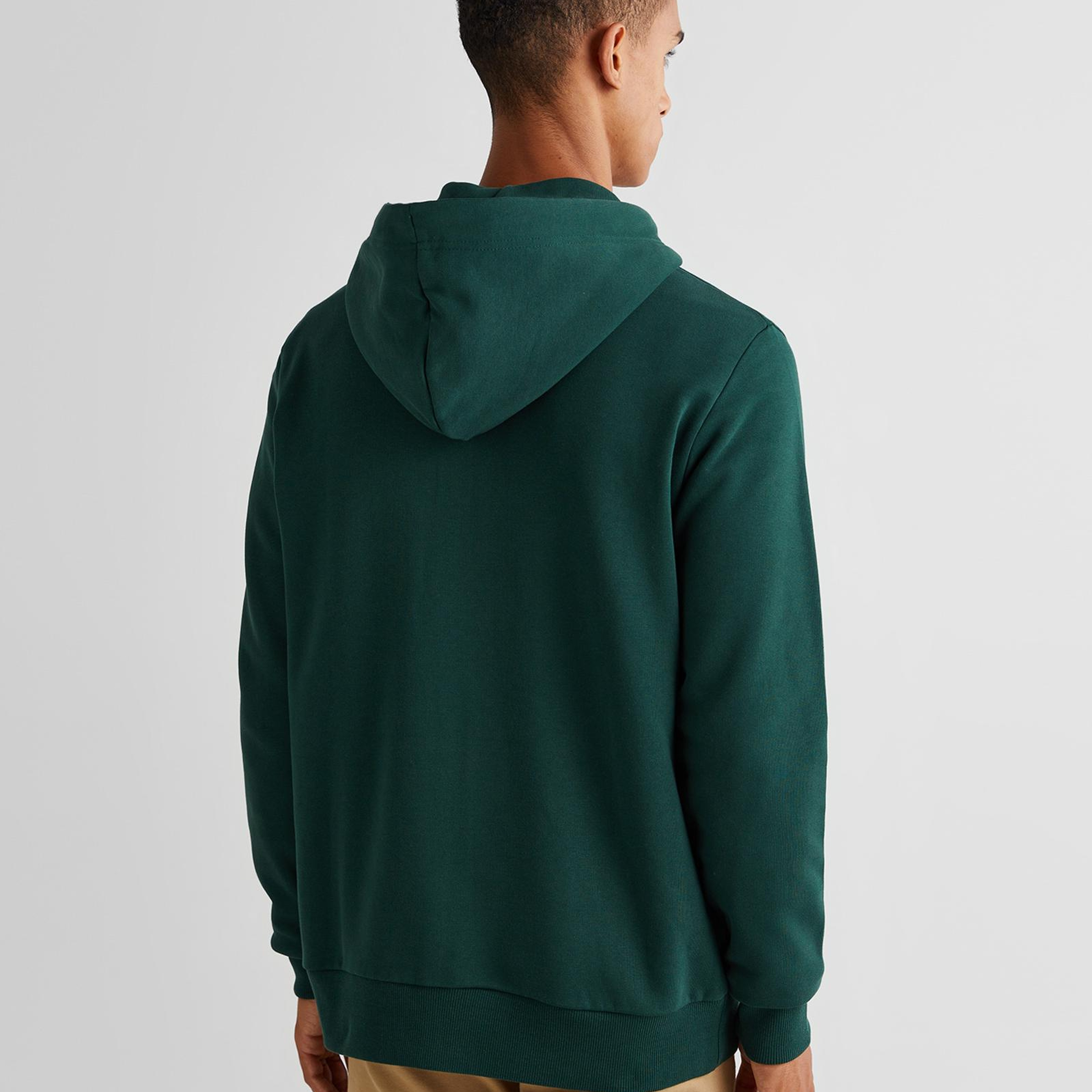 GANT Erkek Yeşil Regular Fit Kapüşonlu Logolu Sweatshirt