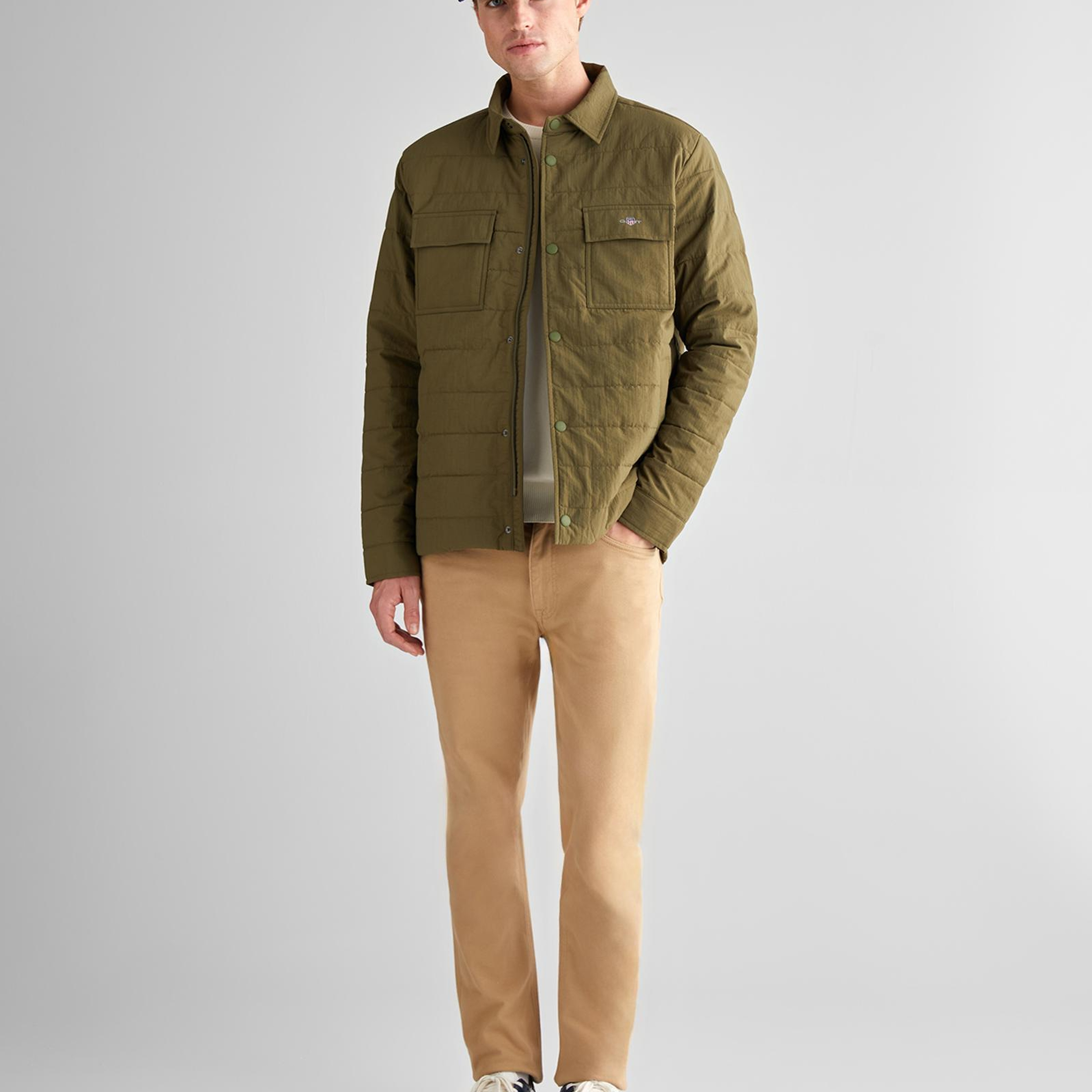 GANT Erkek Haki Standart Fit  Mont