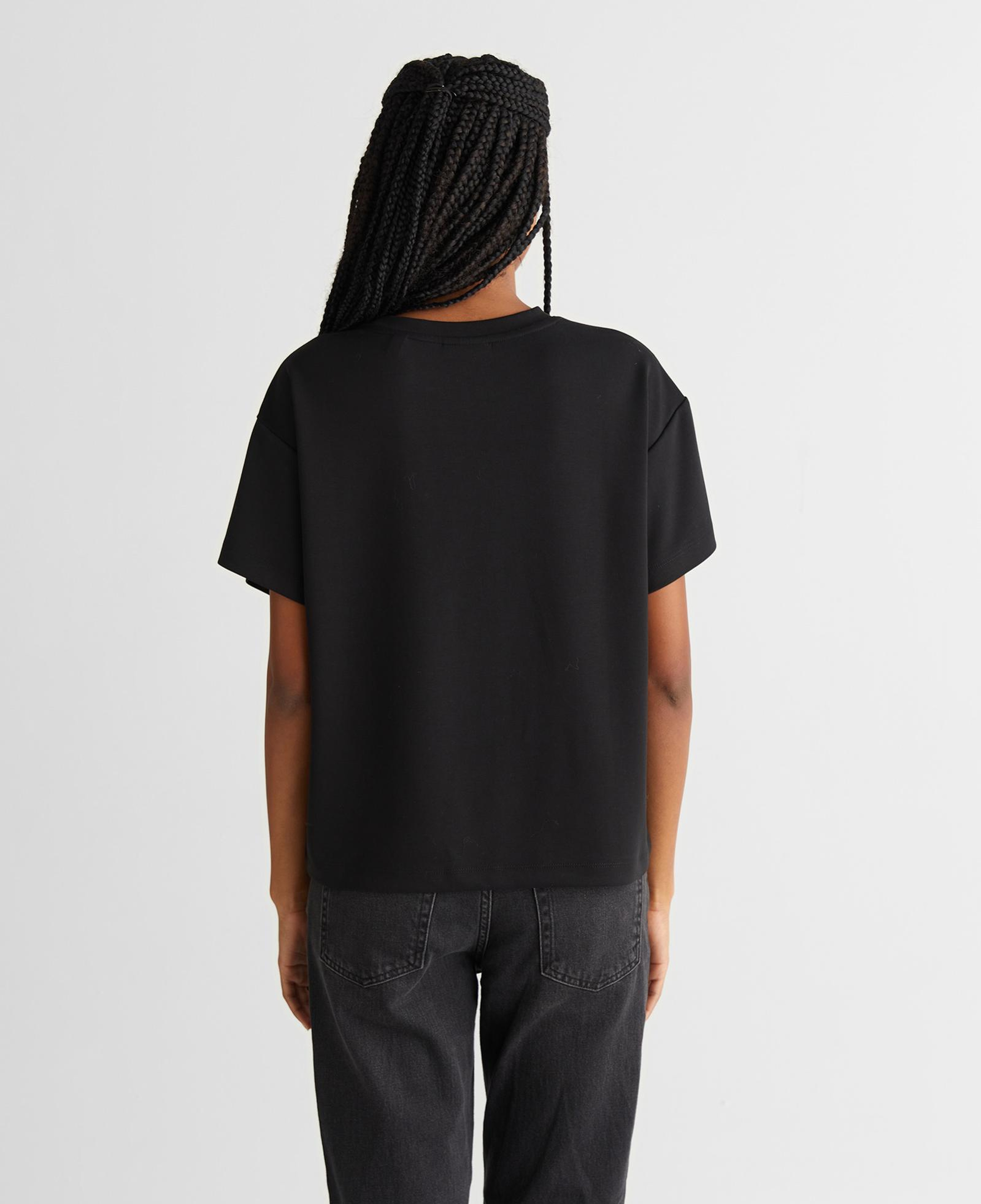 GANT Kadın Siyah Regular Fit Bisiklet Yaka T-Shirt