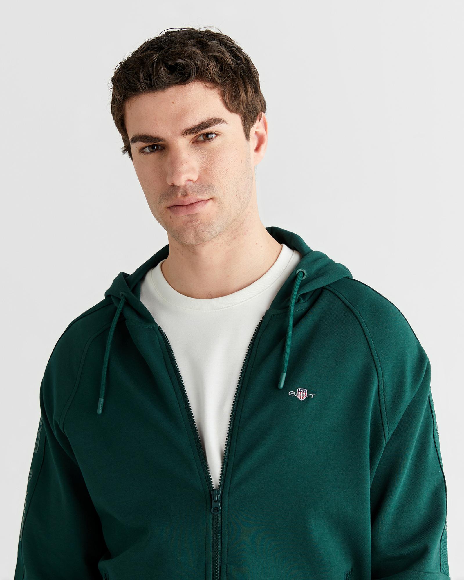 Logo tape full zip hoodie