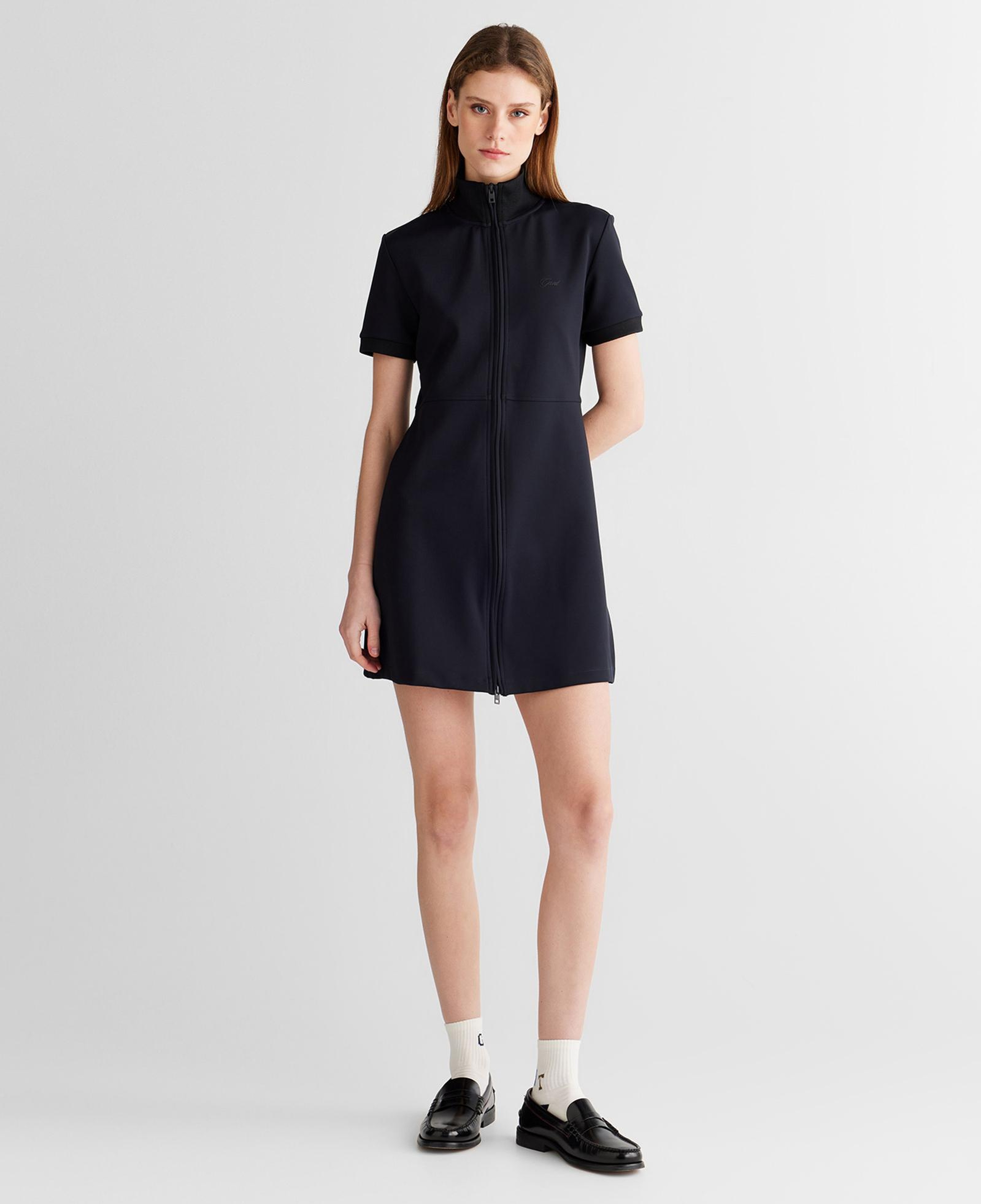 GANT Kadın Siyah Regular Fit Fermuarlı Elbise