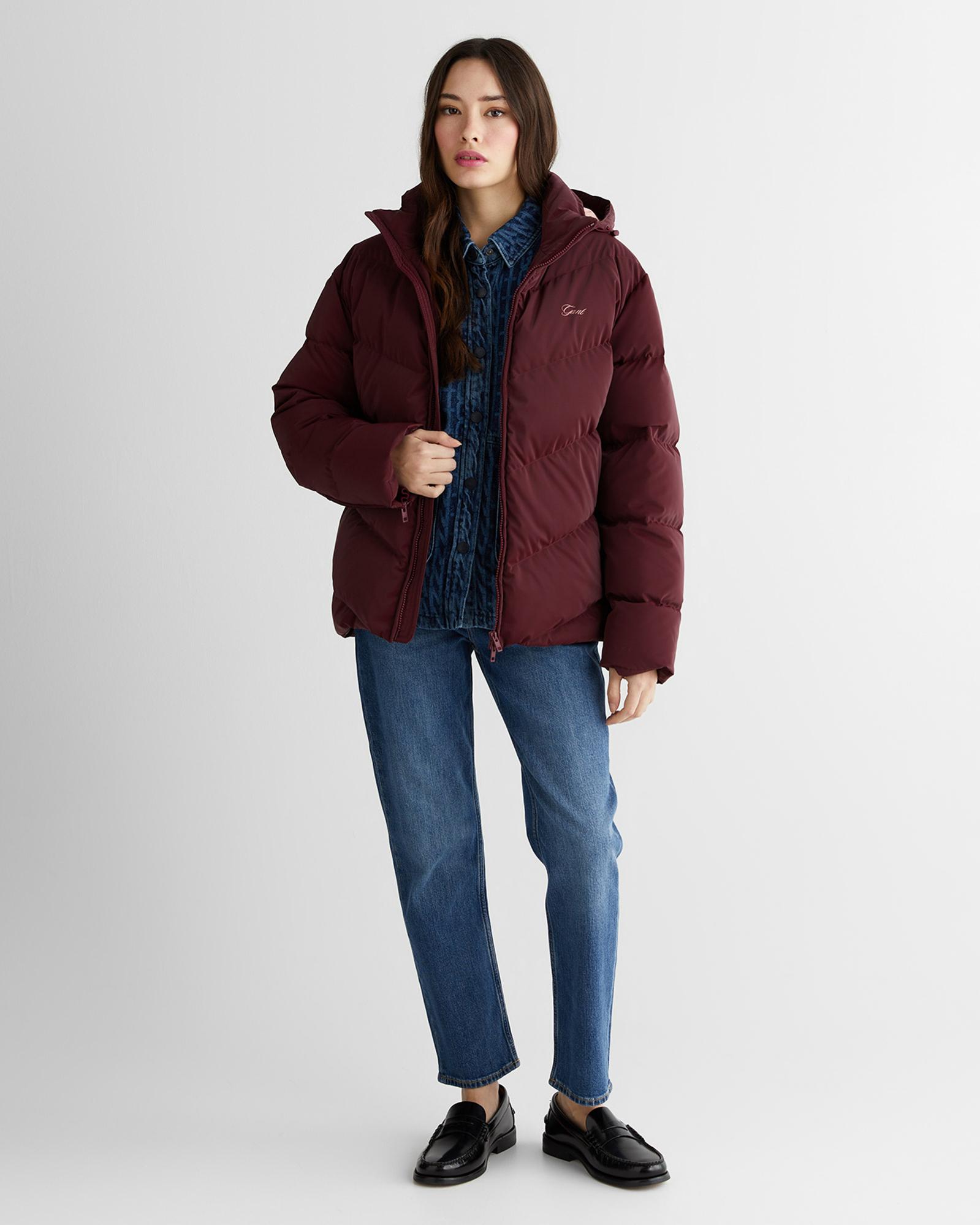GANT Erkek Bordo Regular Fit Fermuarlı Ceket
