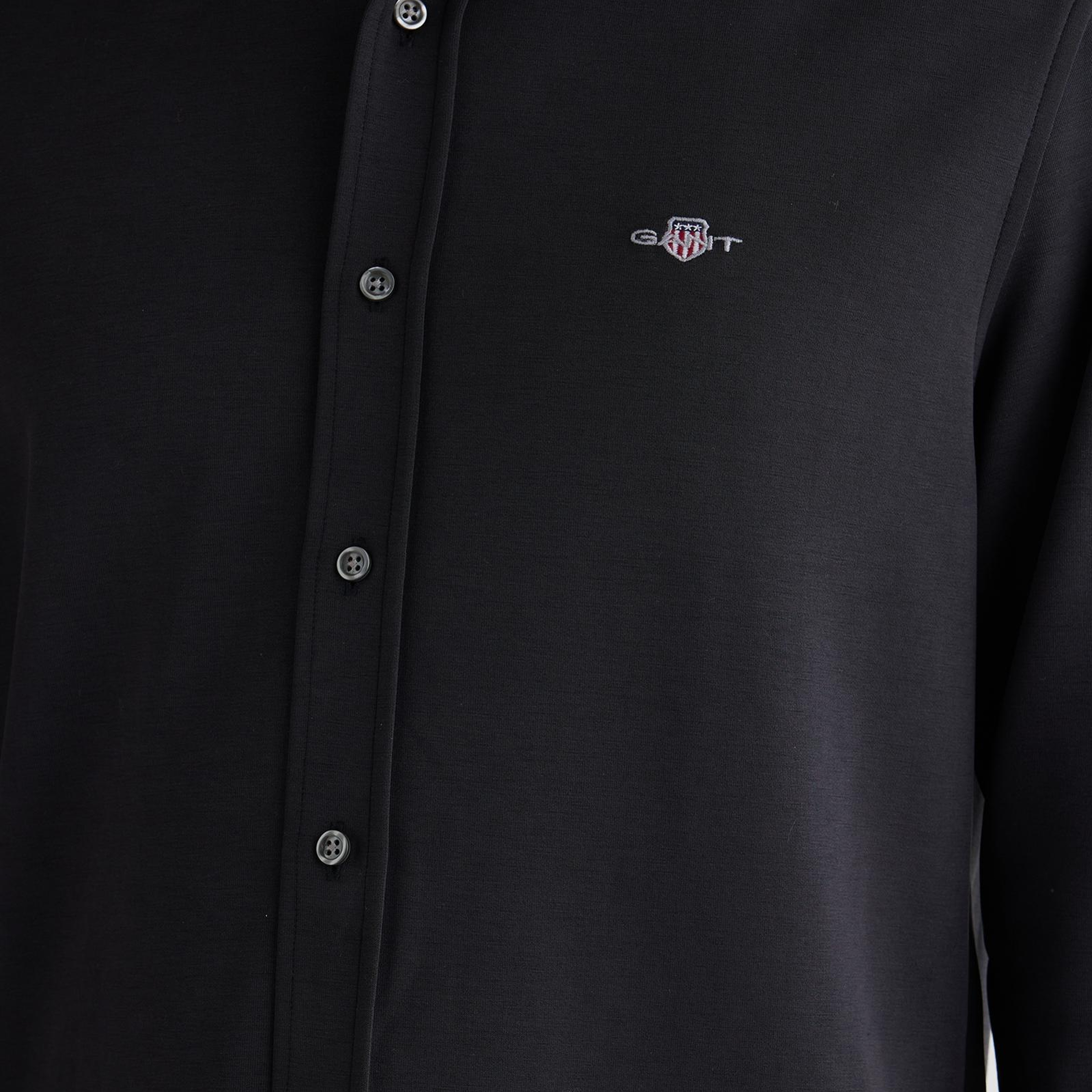 GANT Erkek Siyah Standart Fit  Gömlek