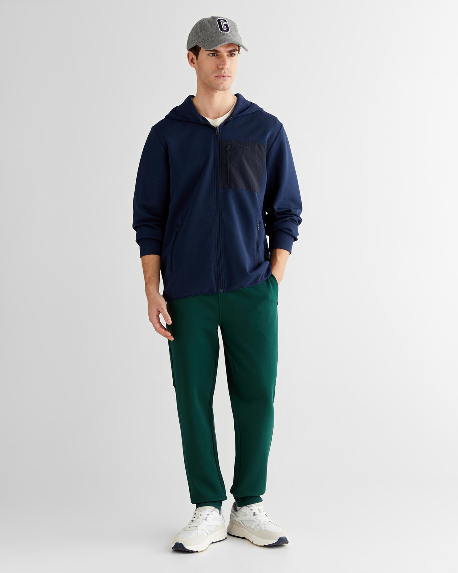 GANT Erkek Lacivert Regular Fit Kapüşonlu Sweatshirt