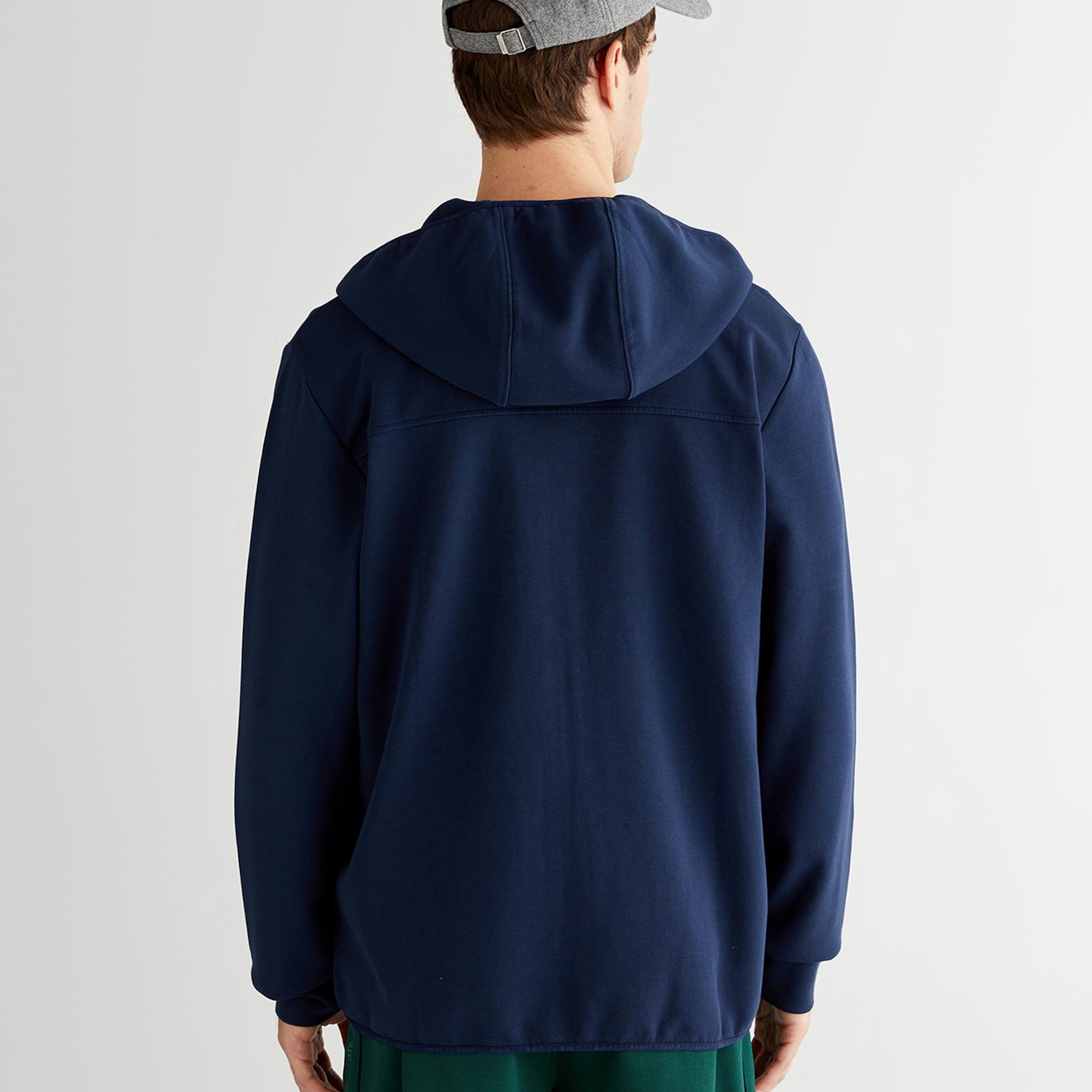 GANT Erkek Lacivert Regular Fit Kapüşonlu Sweatshirt