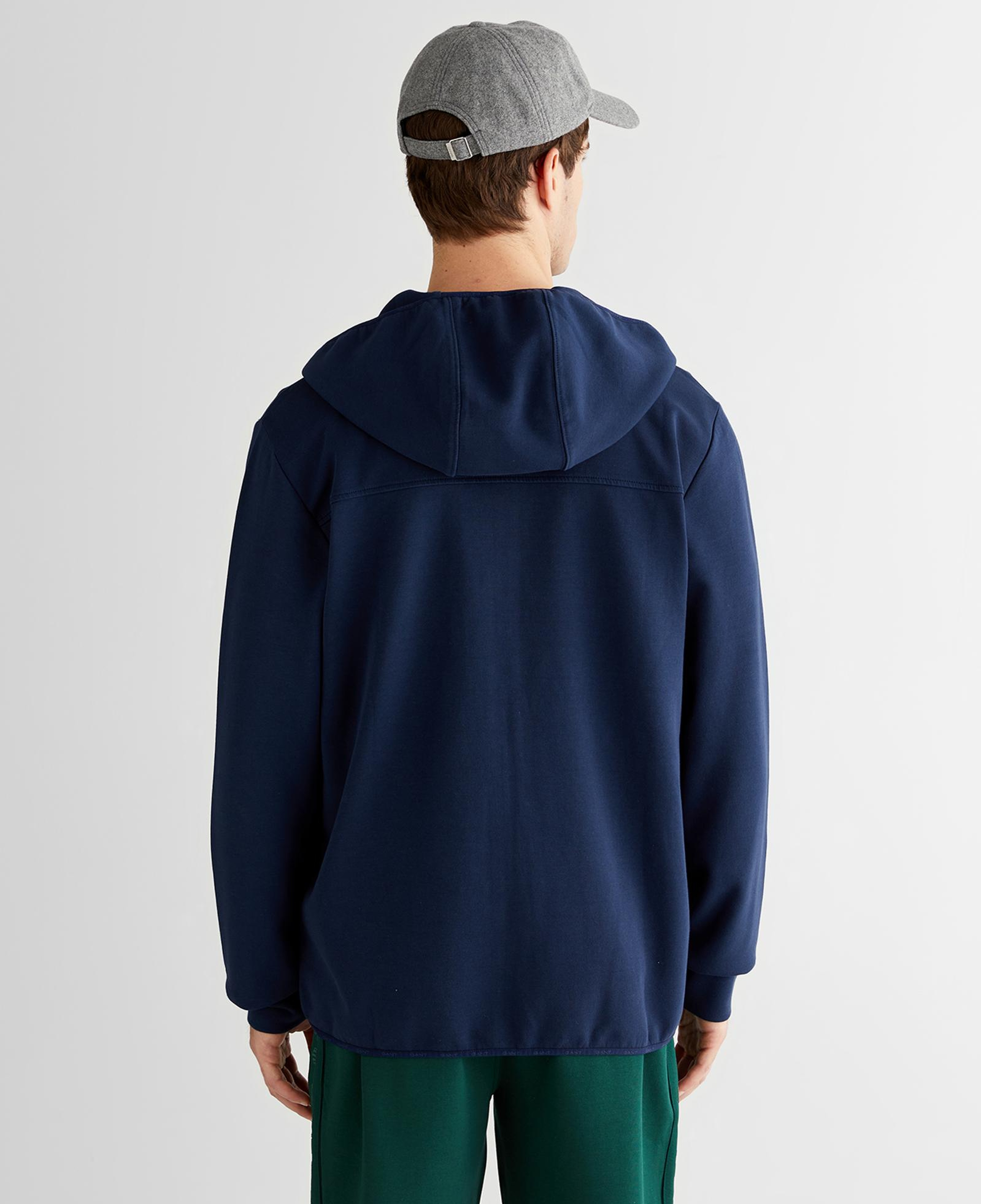 GANT Erkek Lacivert Regular Fit Kapüşonlu Sweatshirt