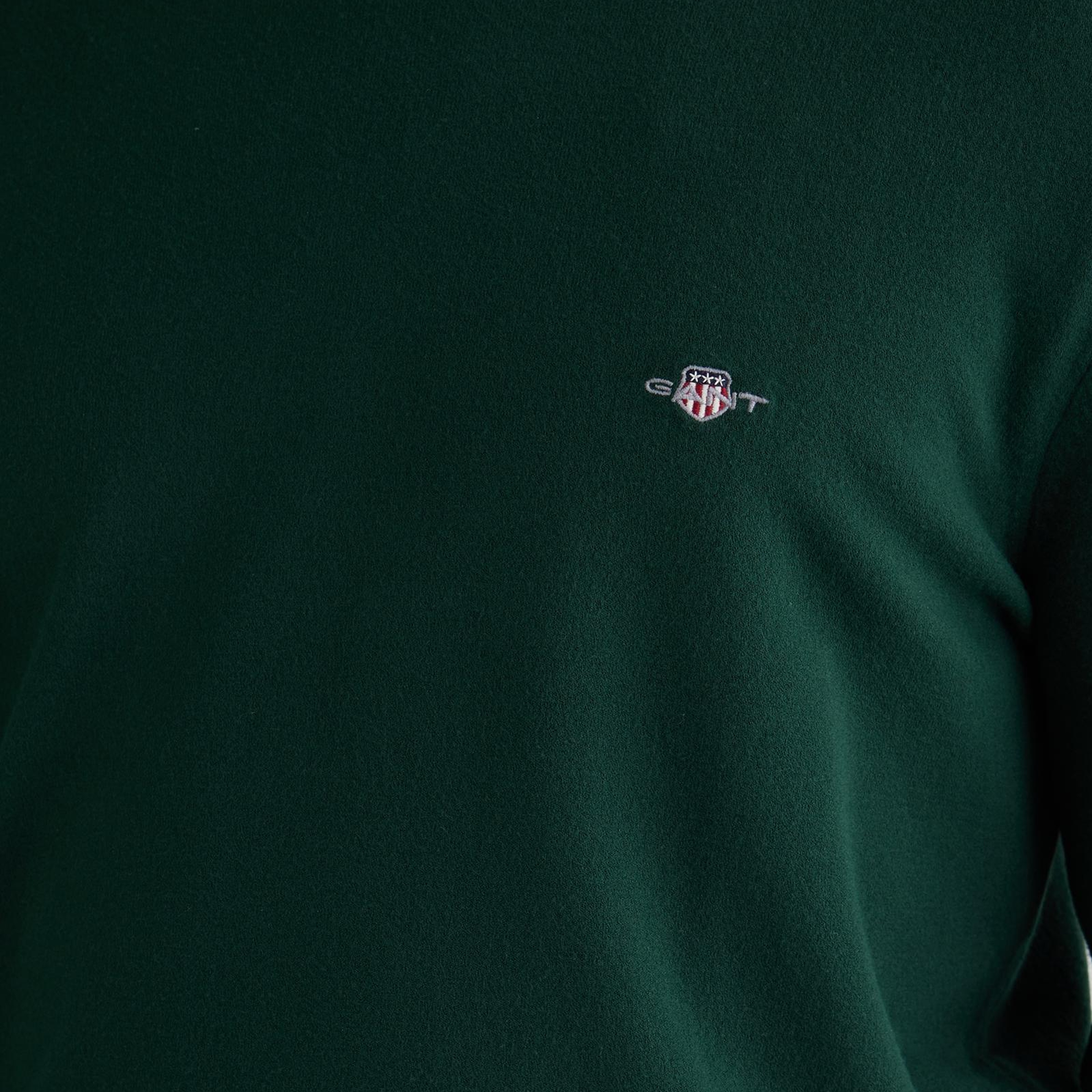 GANT Erkek Yeşil Standart Fit Bisiklet Yaka Triko