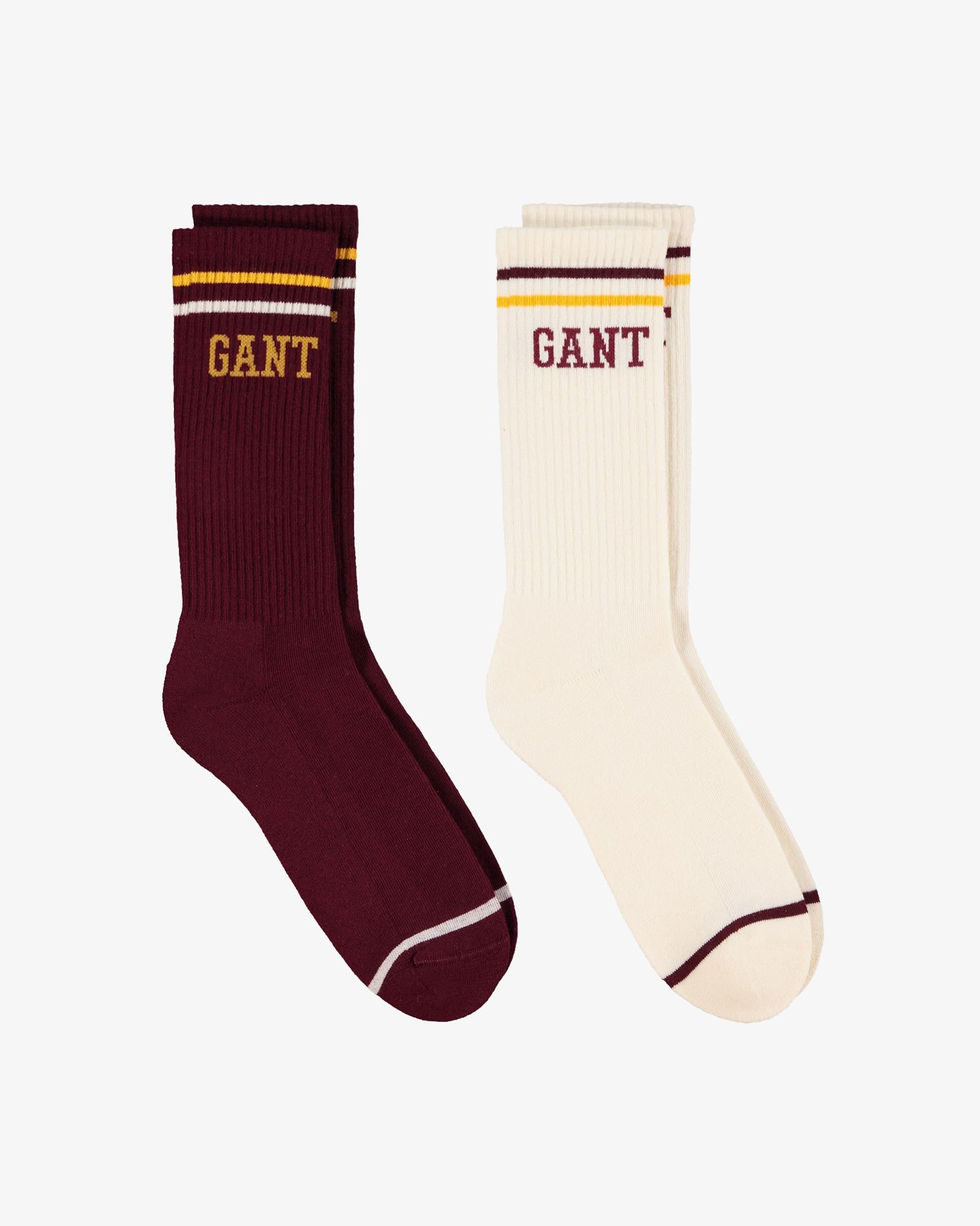 GANT Unisex Bordo Standart 2'li Fit Çorap