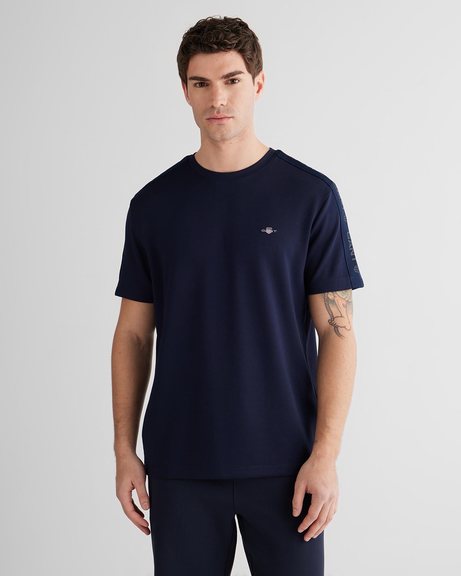GANT Erkek Lacivert Regular Fit T-Shirt